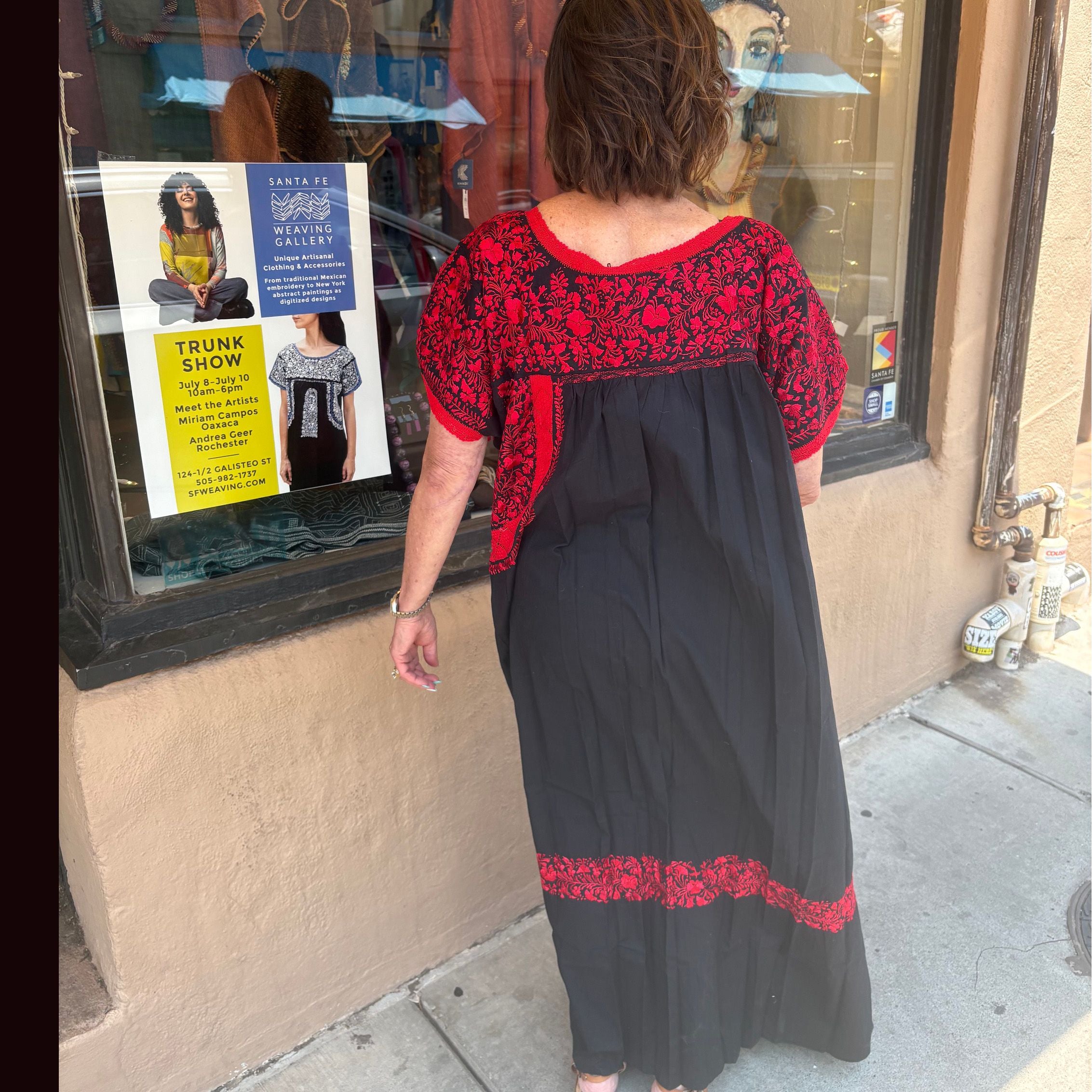 Miriam Campos Dress, Fine San Antonino, Black/Red, L/XL