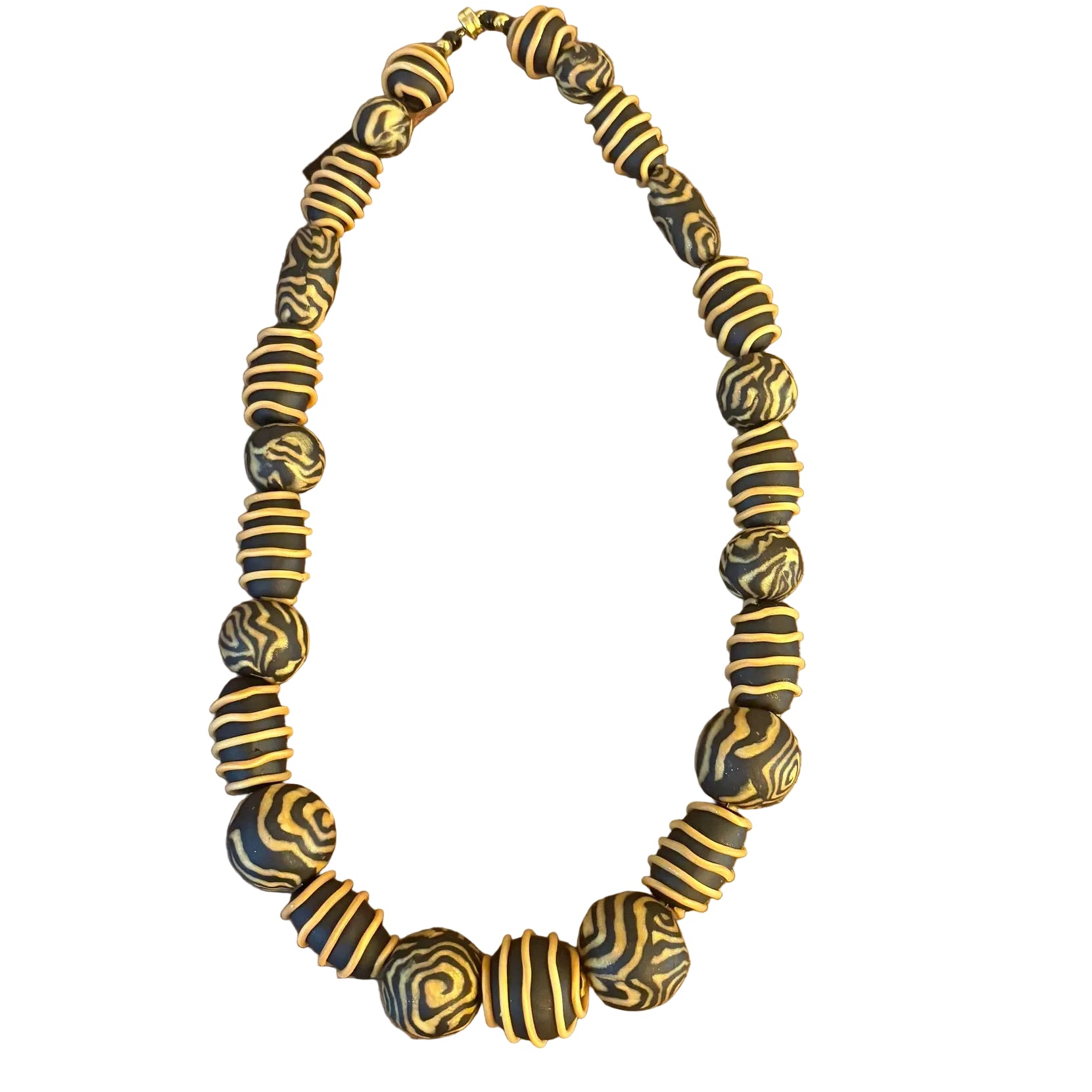 Dawn Siebel Necklace, Black, Caramel & Gold