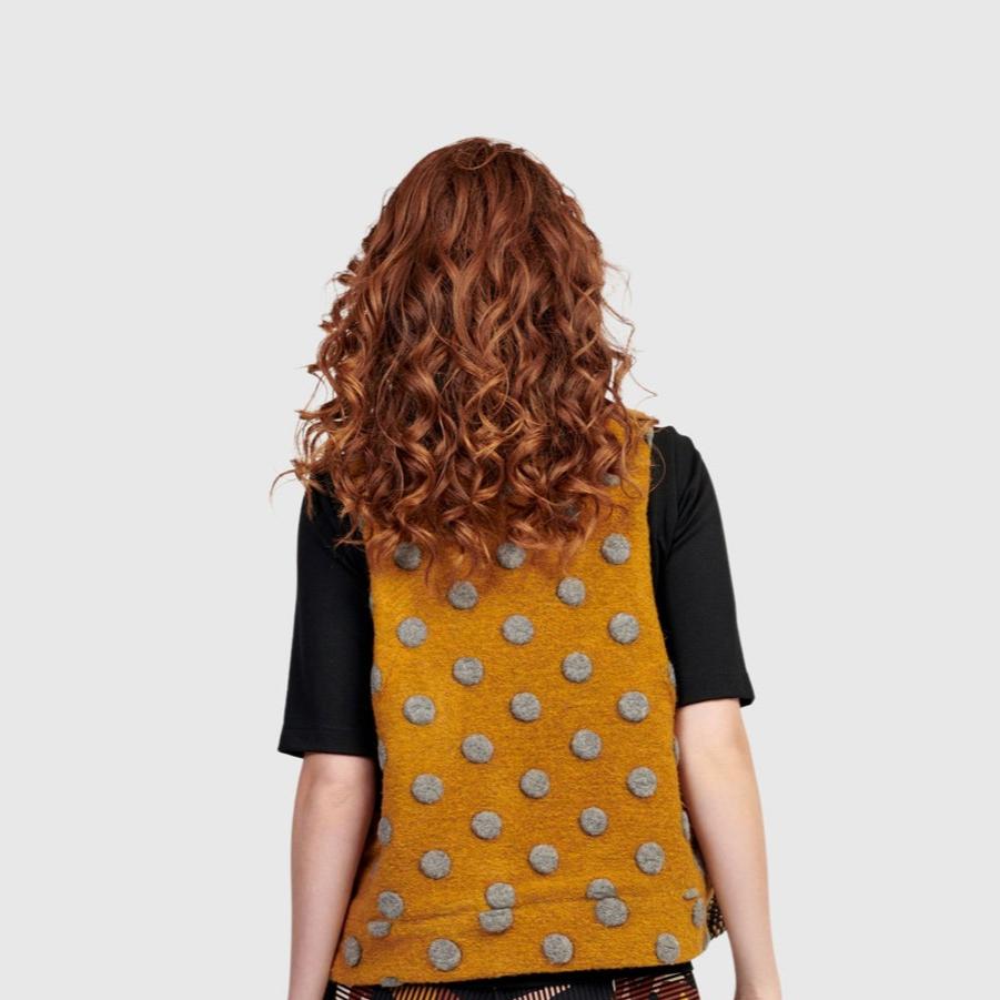 Alembika Vest, Lula Cropped, Mix, Reversible, Black/Gold S