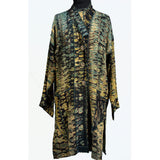 Judith Bird Coat, Shibori, Winter Forest Moss, M