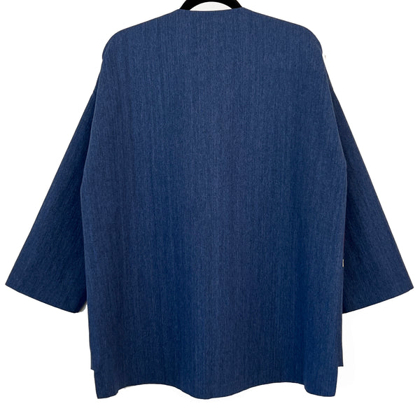 Juanita Girardin Jacket, Vibrant Blue Squares, Fits S-XL