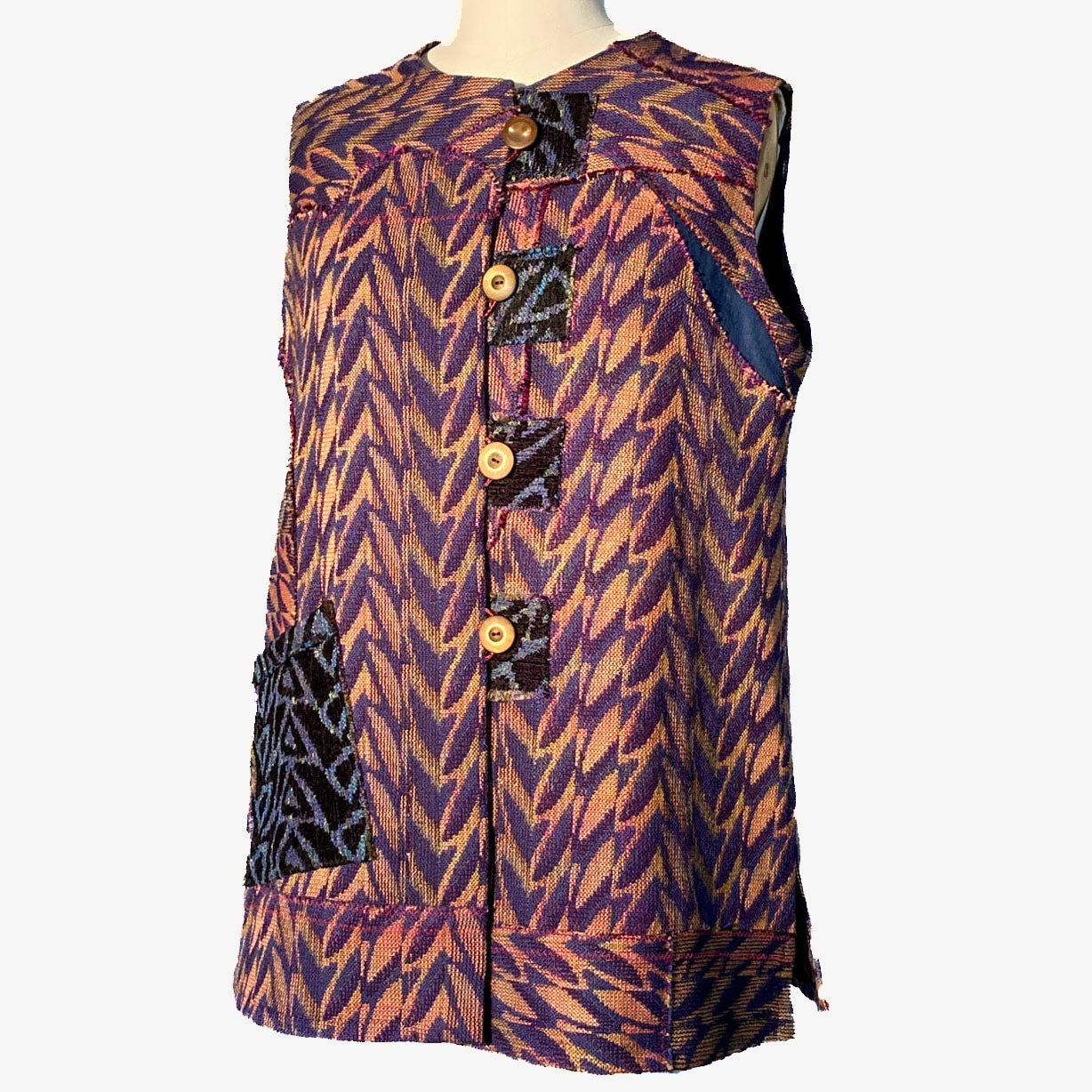Joyce Wilkerson Vest, Eucalyptus, M