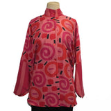 Kay Chapman Shirt, Pasadena, Spiral, Coral/Pink, M/L