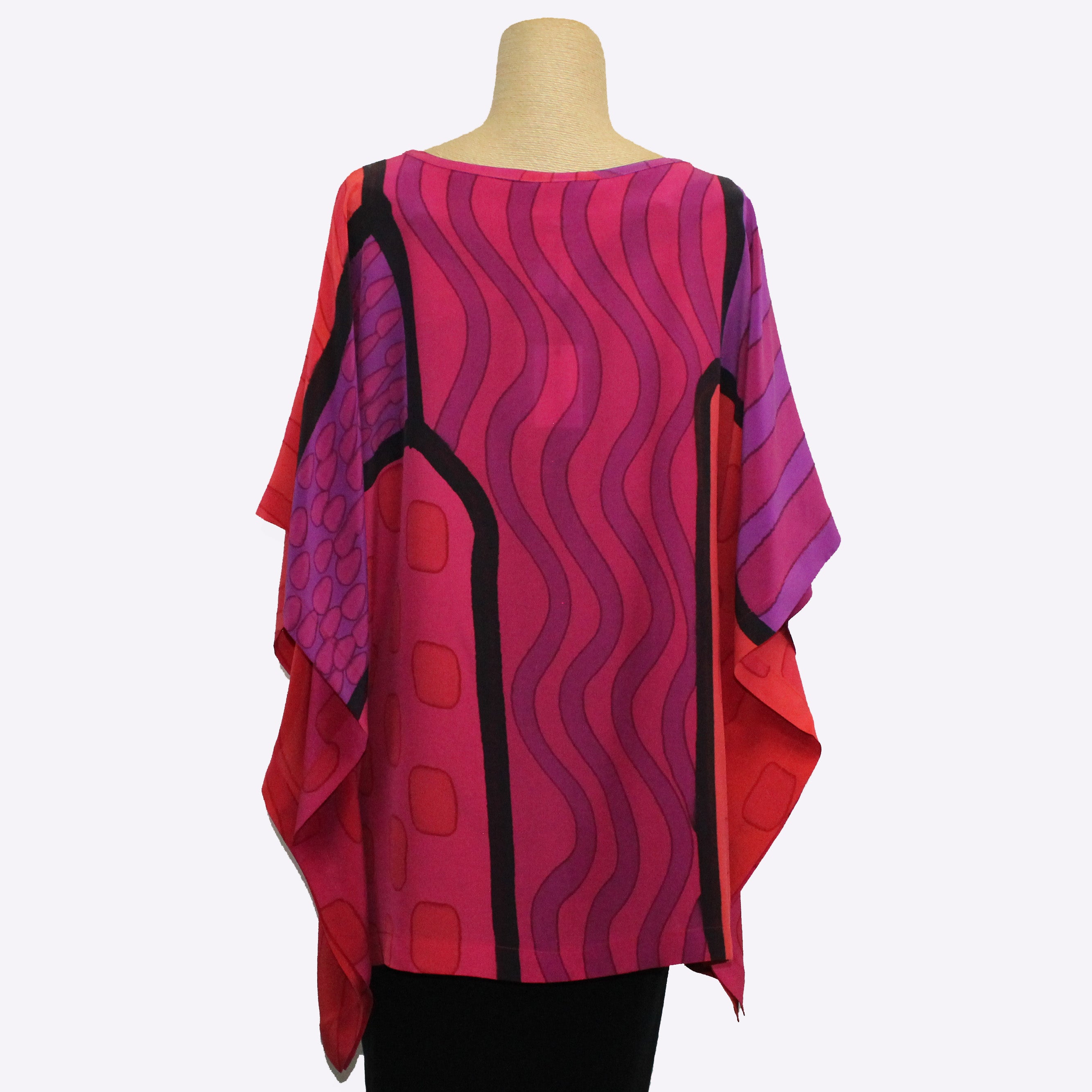 Kay Chapman Tunic, Jerry, Patchwork, Pink/Coral, OS