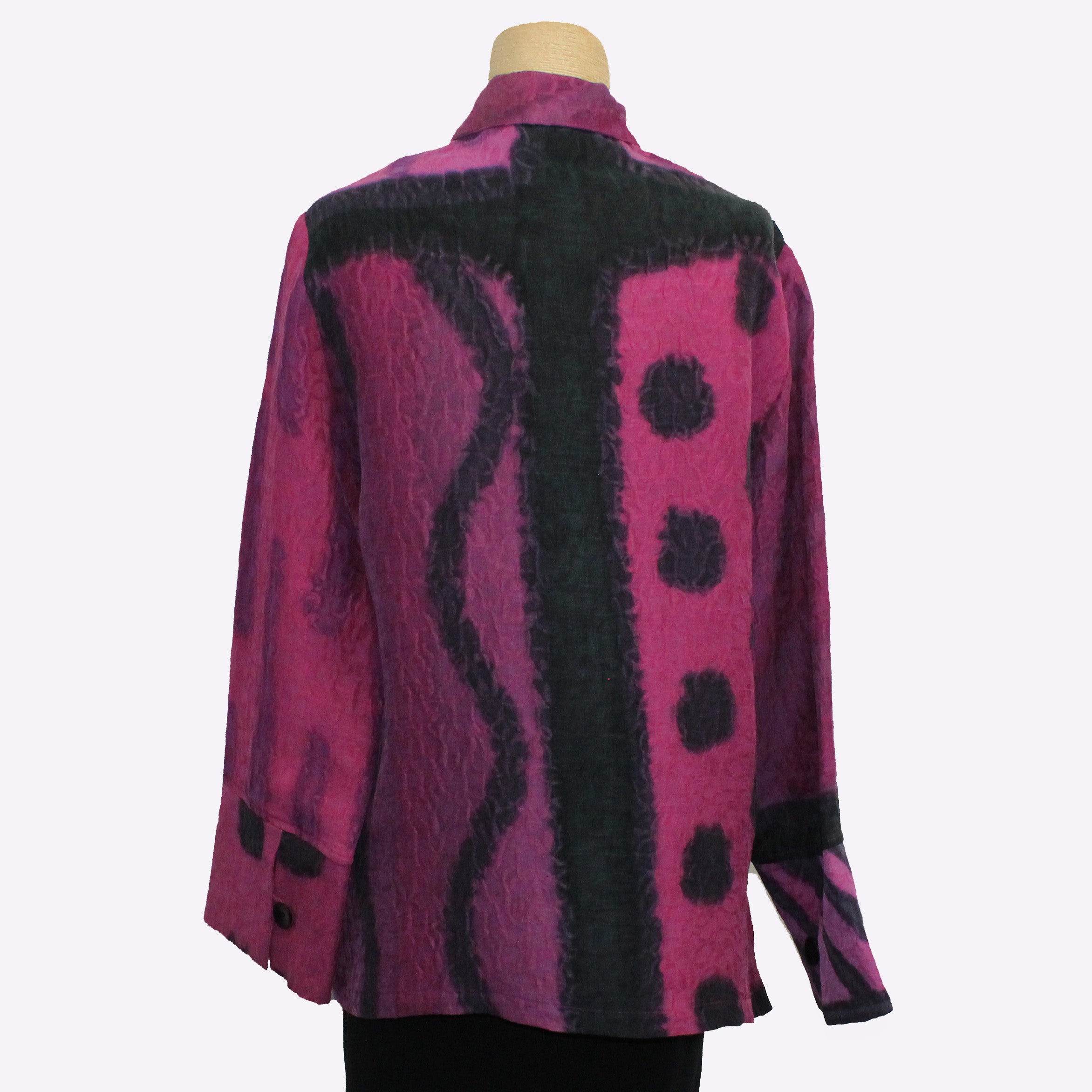 Kay Chapman Jacket, Loop Button, Why Not, Wine/Black, S