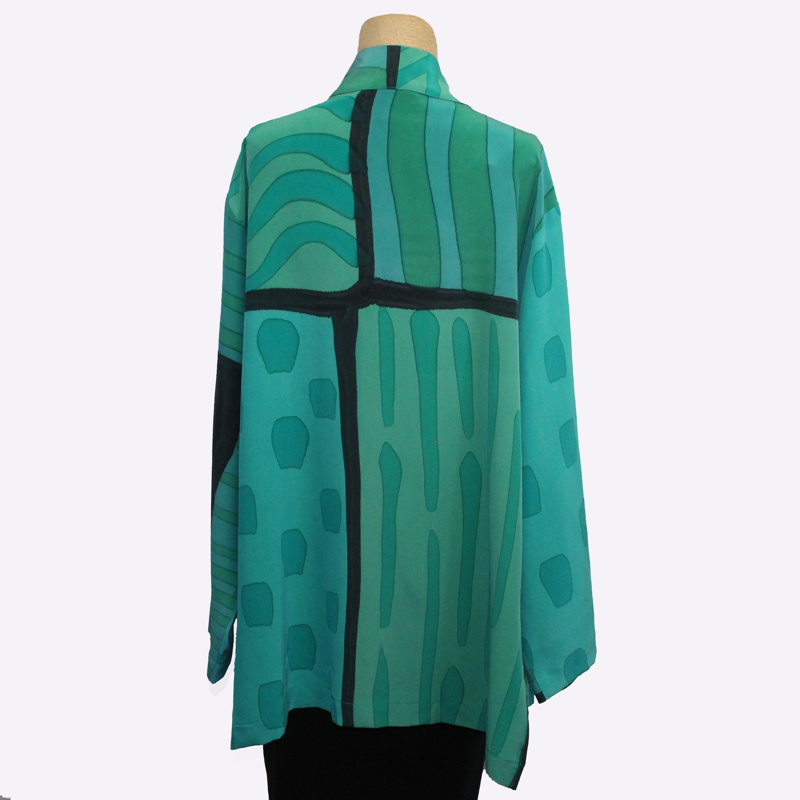 Kay Chapman Kimono, Patchwork, Seafoam, M