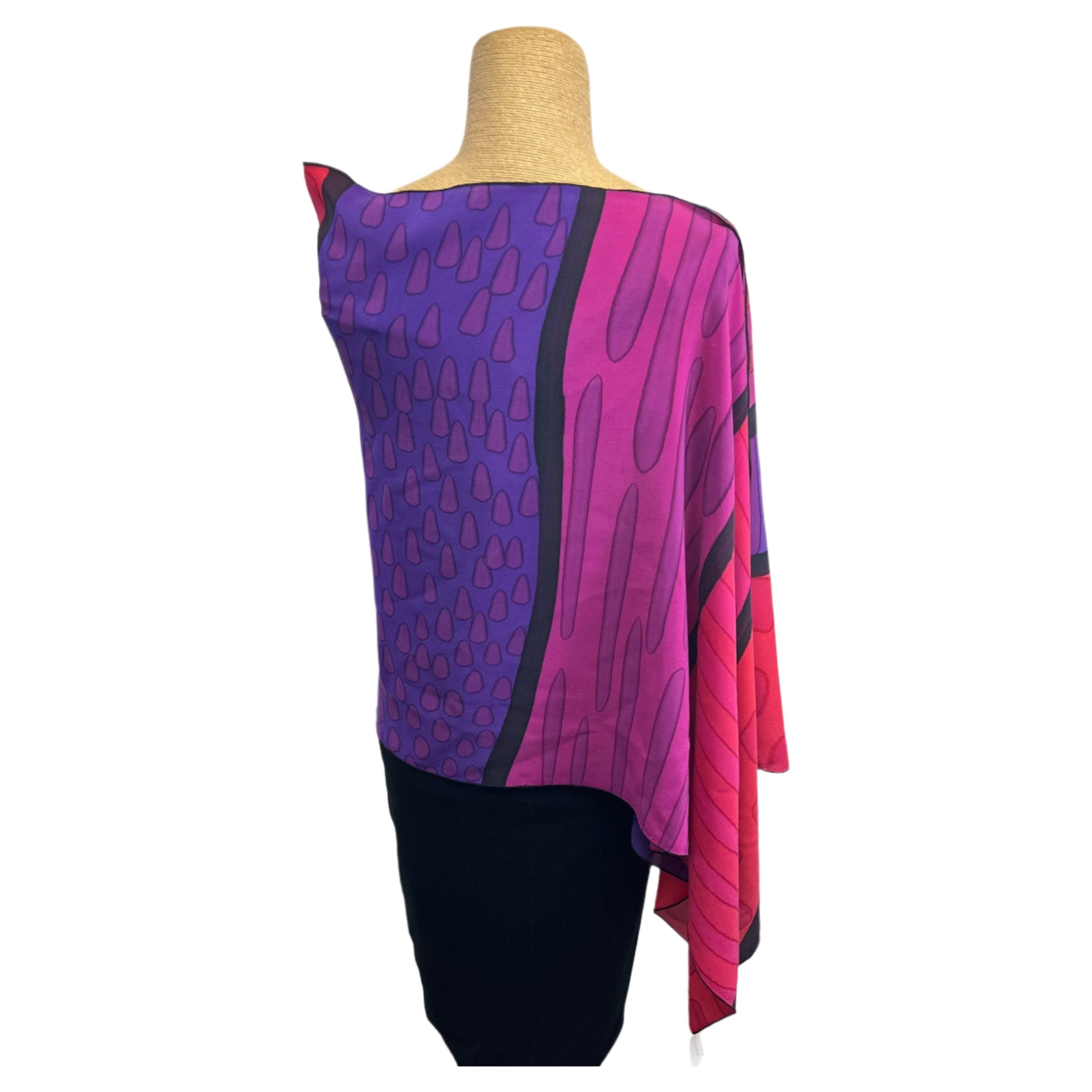 Kay Chapman Shawl, Red/Pink/Purple