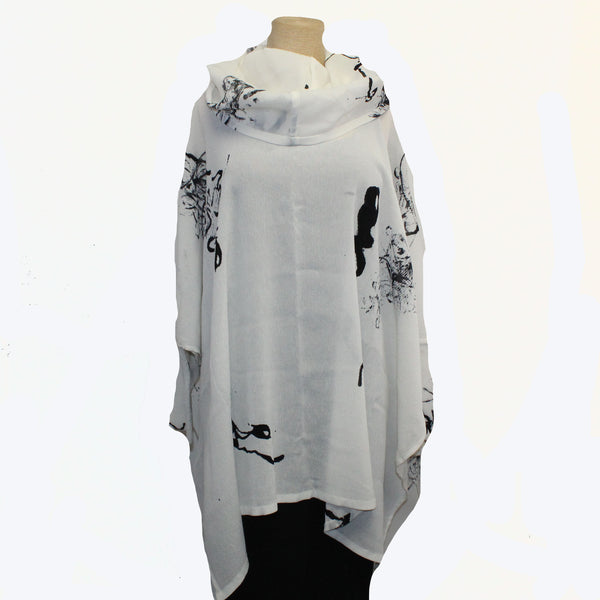 Kiss of the Wolf Poncho, Black & White String Theory, OS