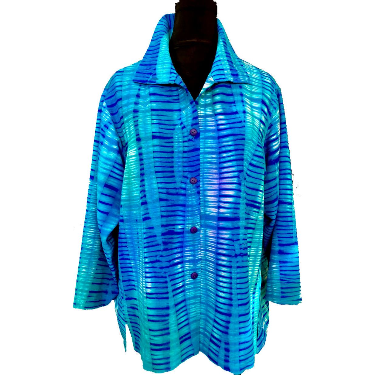 Doshi Shirt, Miyako, Turquoise/Blue, L/XL