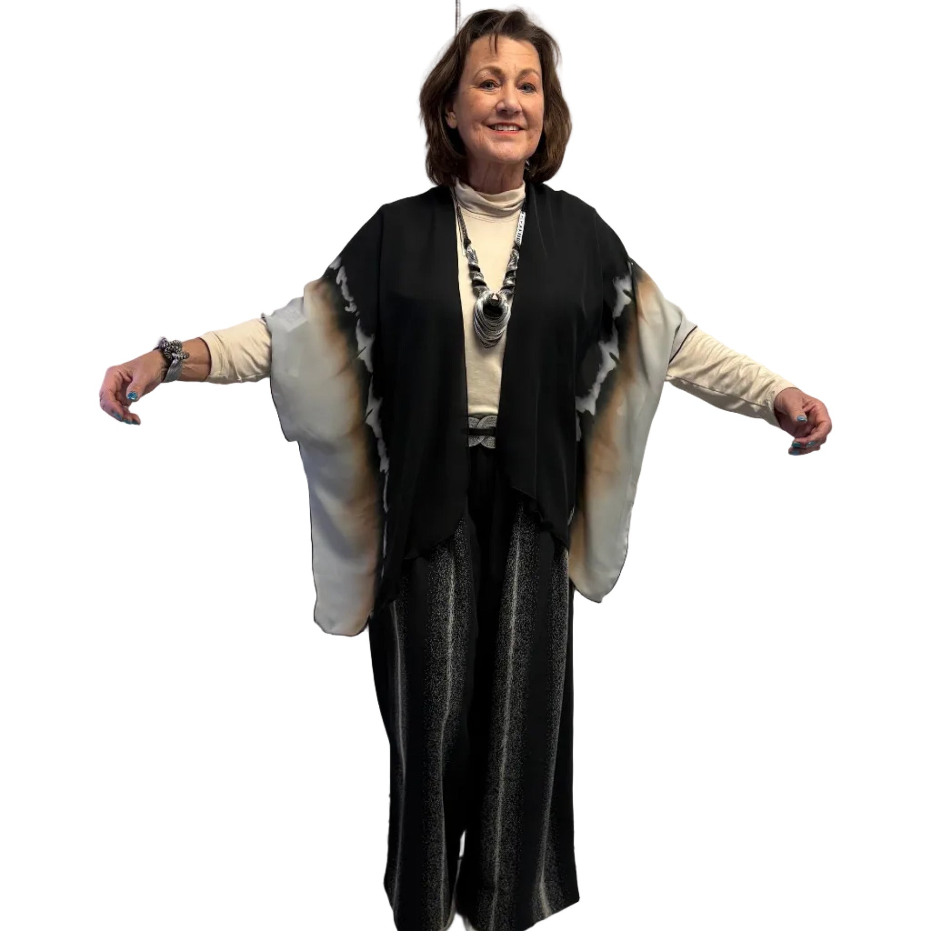 Doshi Wrap, Ama, Black Pearl, OS Outfit 6