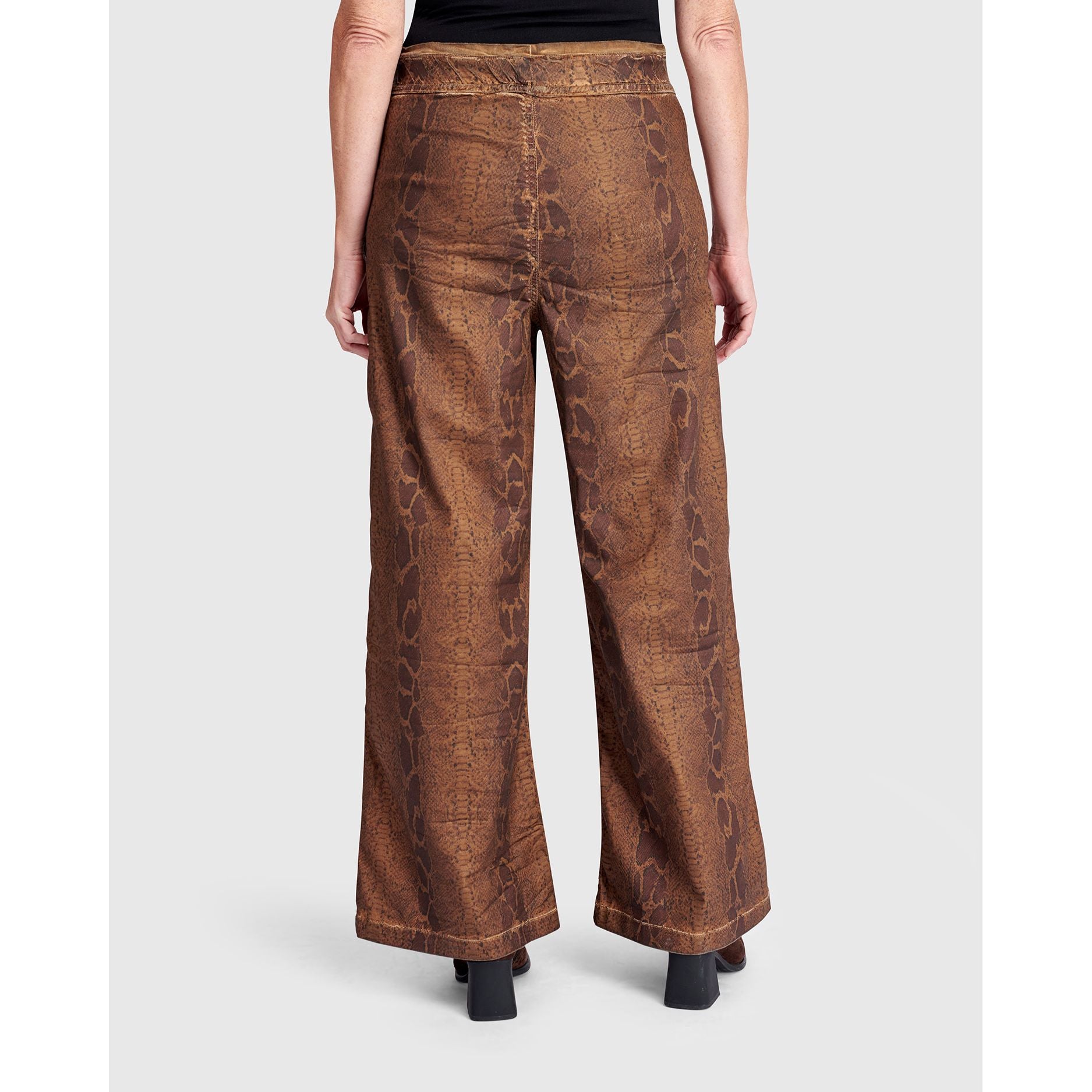 Alembika Pants, Stretch, Wide Python, Brown L