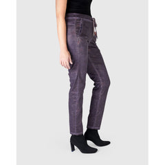 Alembika Pant, Paisley Iconic Stretch, Eggplant L & XXL