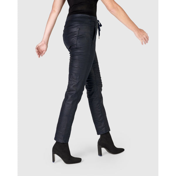 Alembika Pant, Snake Iconic Stretch, Metallic Navy M & XL