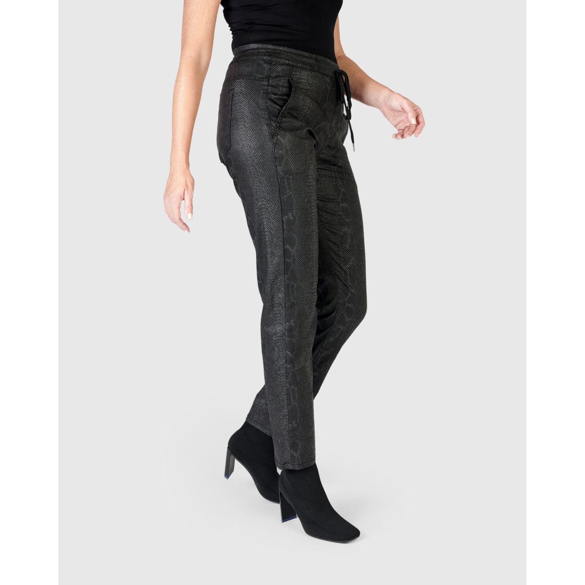 Alembika Pant, Stretch, Black Snake Print M, XL & XXL