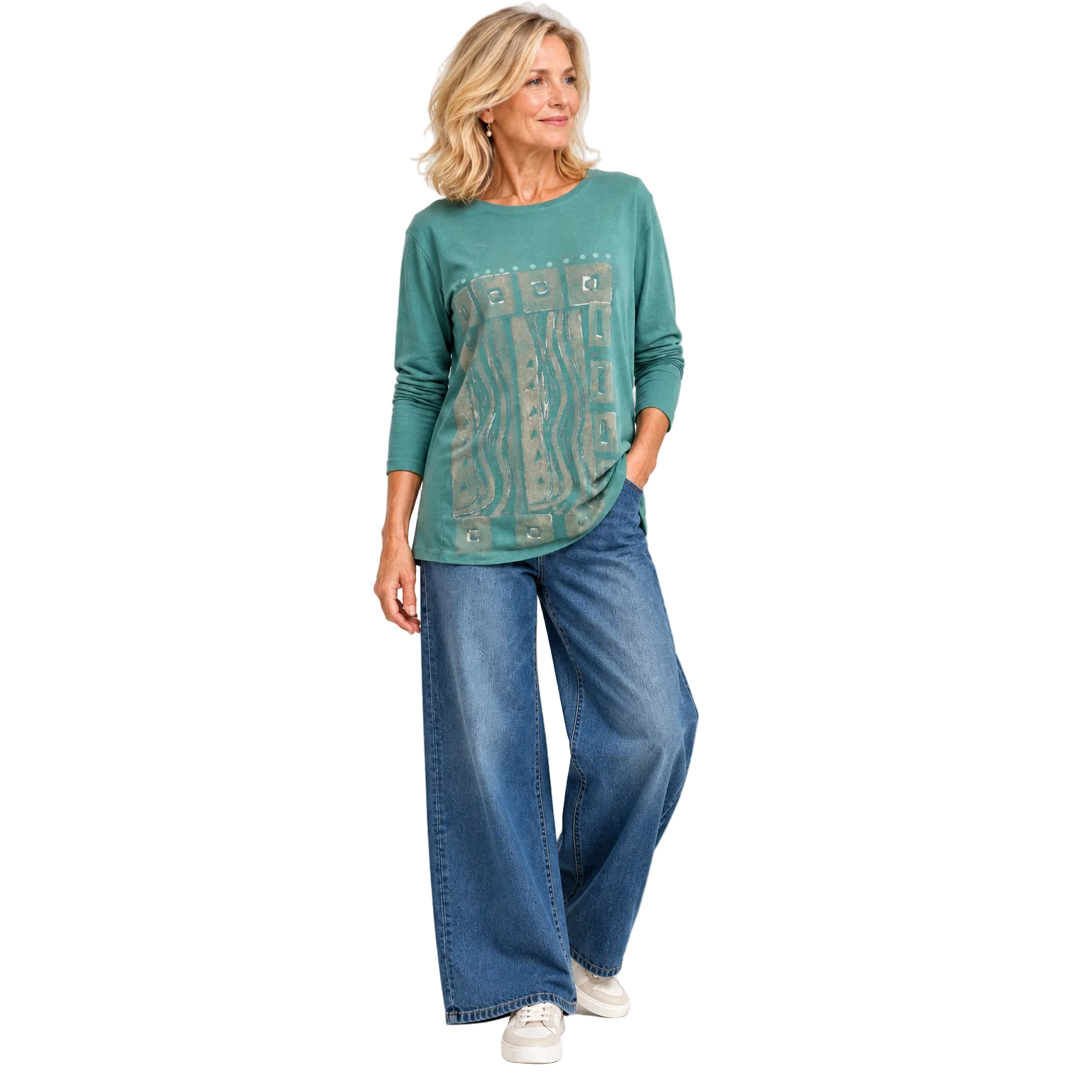 Holly Badgley Tee, Reimagined, Sea, S