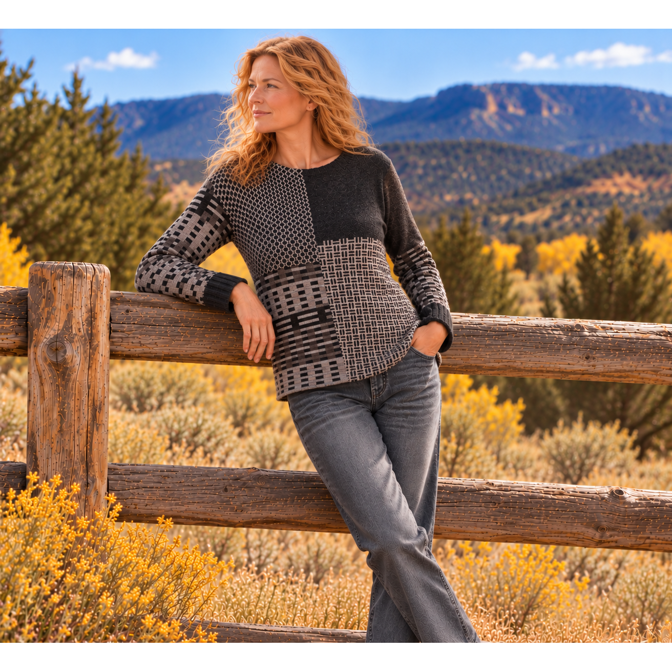 Beyond Threads Pullover, Pique Patch, Natural S, M & M/L