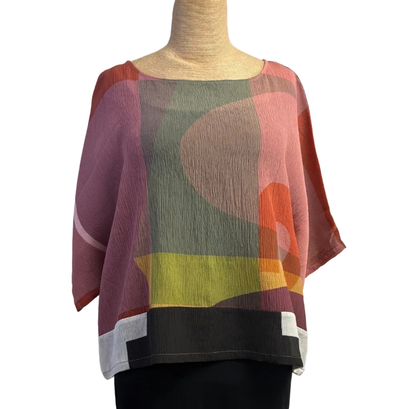 Andrea Geer Top, Boxy Silk, M/L