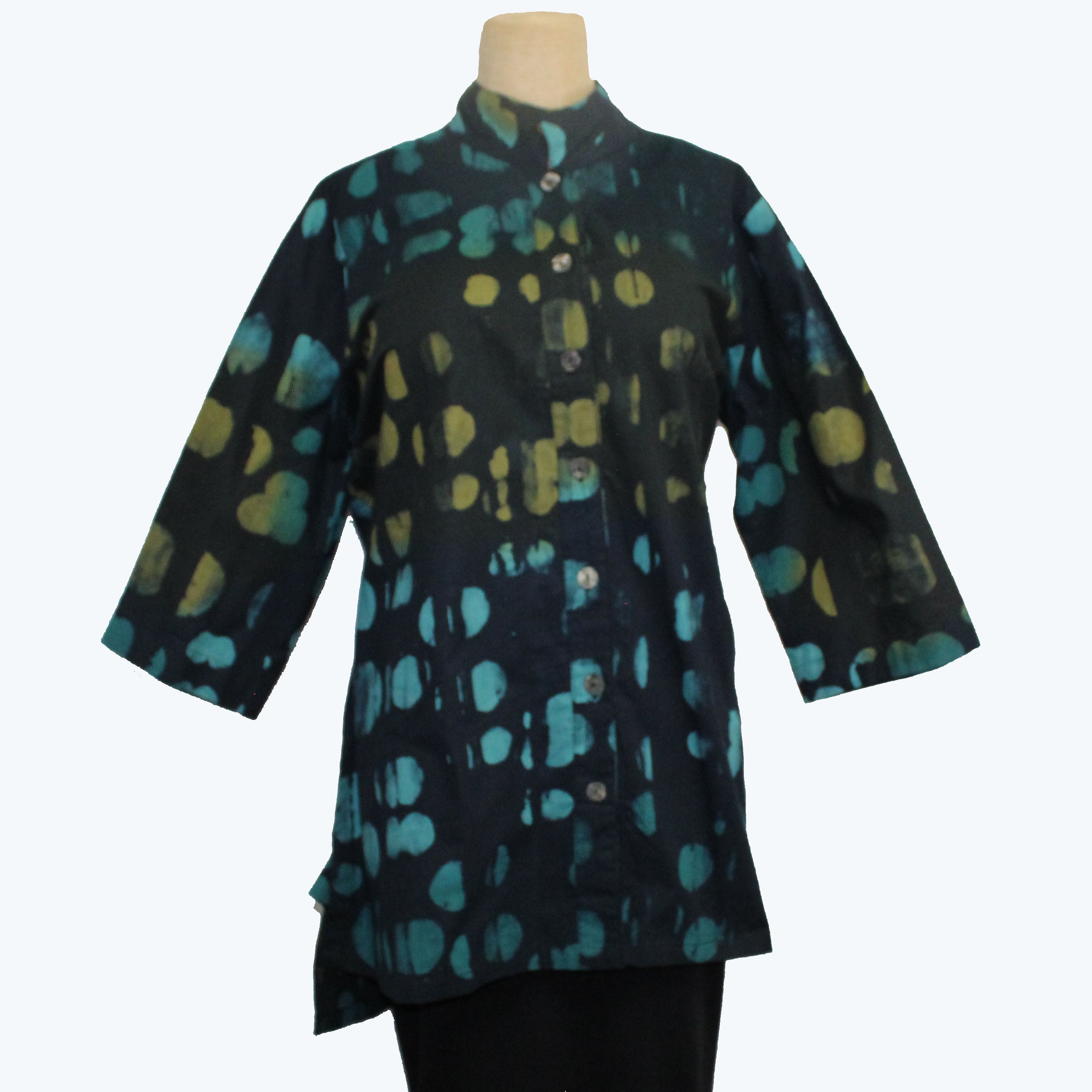 Adverb Shirt, Therefore, Turquoise/Black/Gold XL
