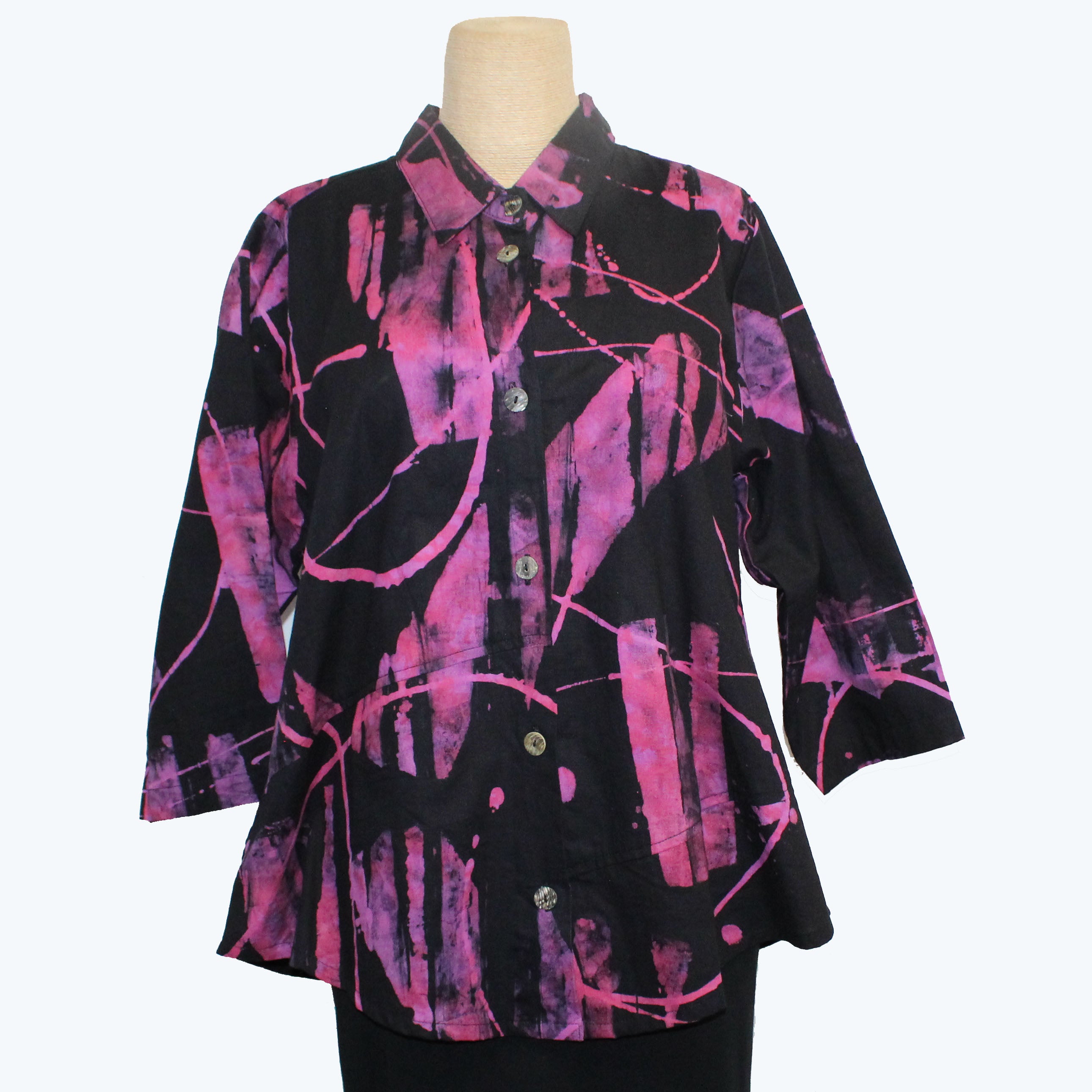 Adverb Shirt, Short Enough, Fuchsia/Black XS