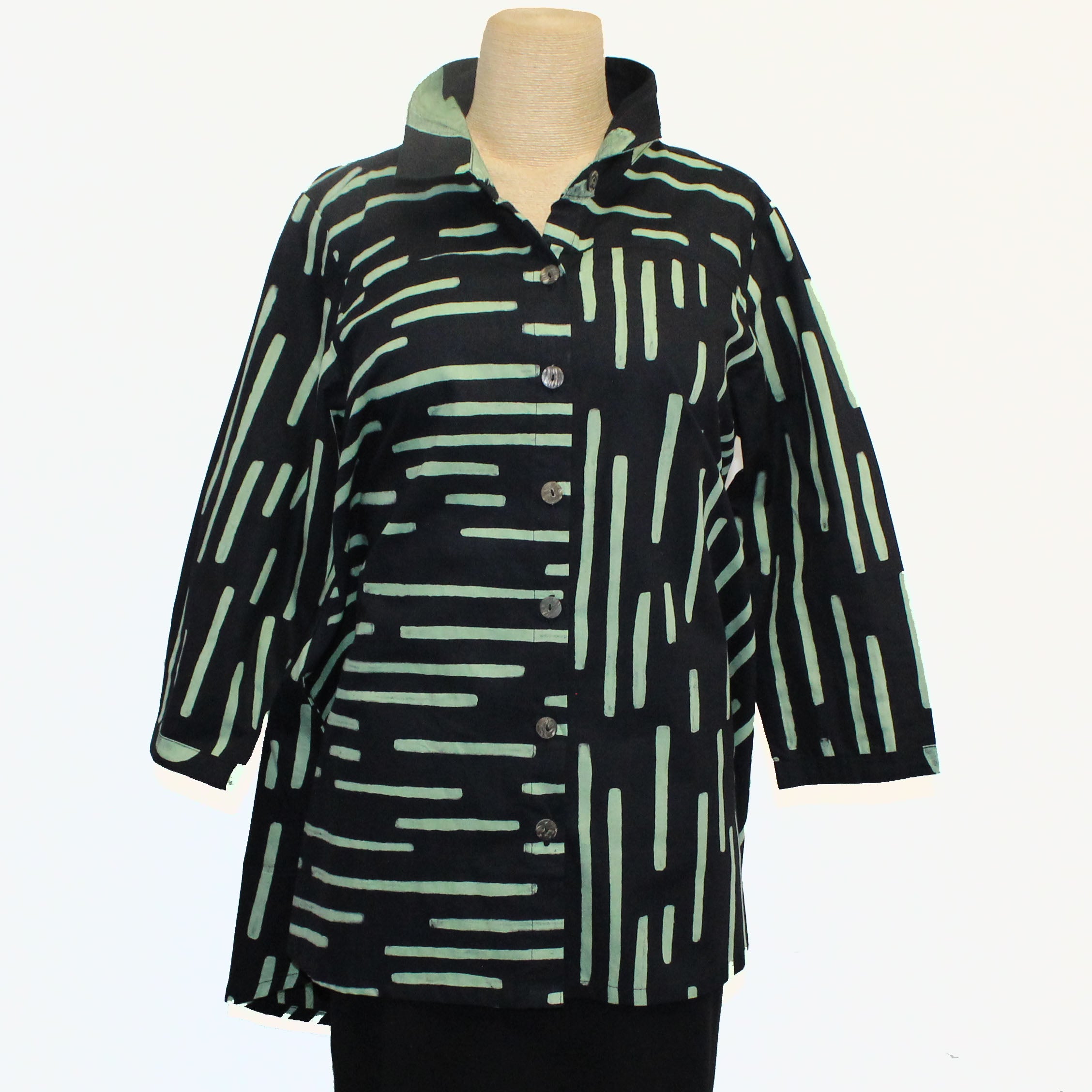 Adverb Shirt, Anywhere, Dash & Moon, Black/Mint M