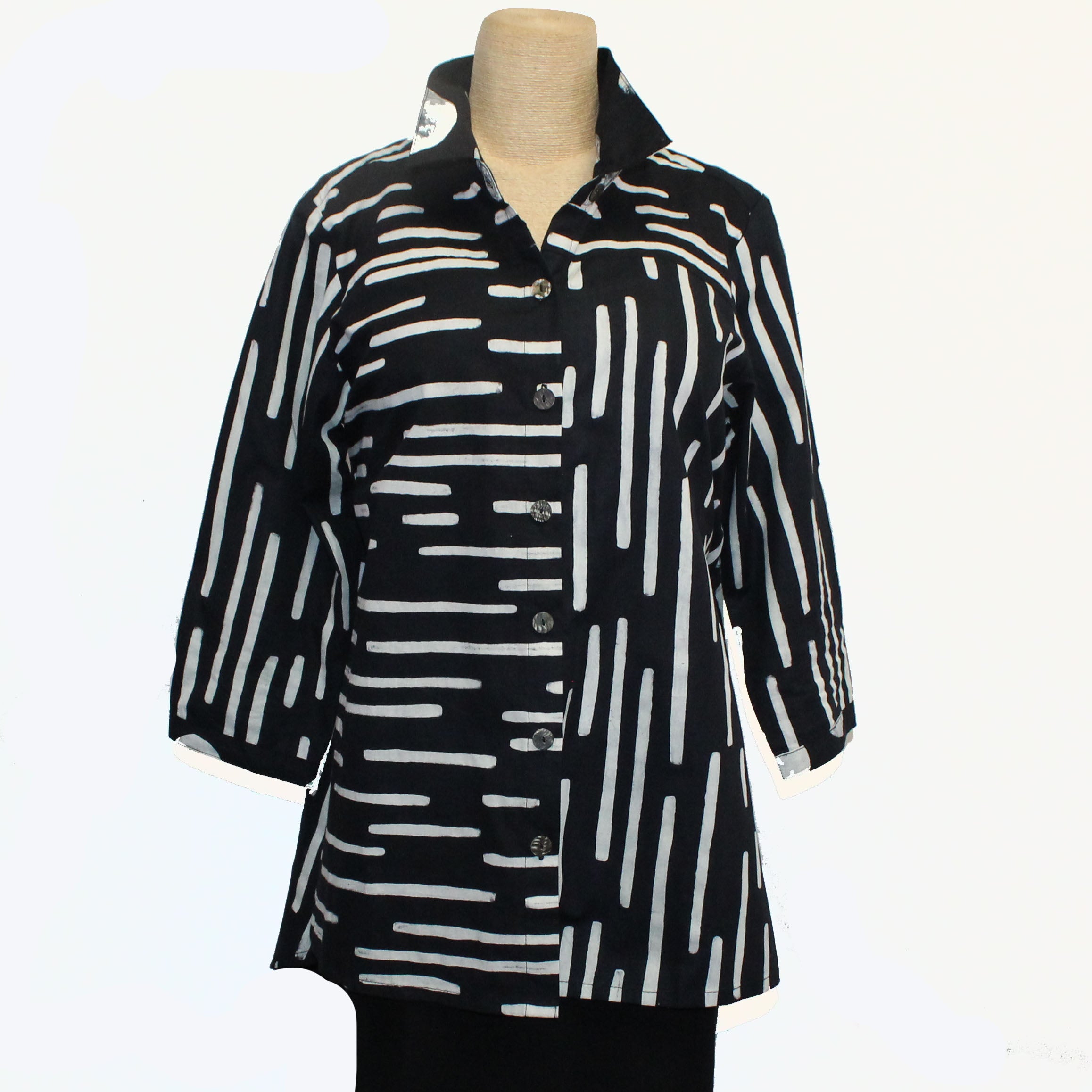 Adverb Shirt, Anywhere, Dash & Moon, Black/White S & M