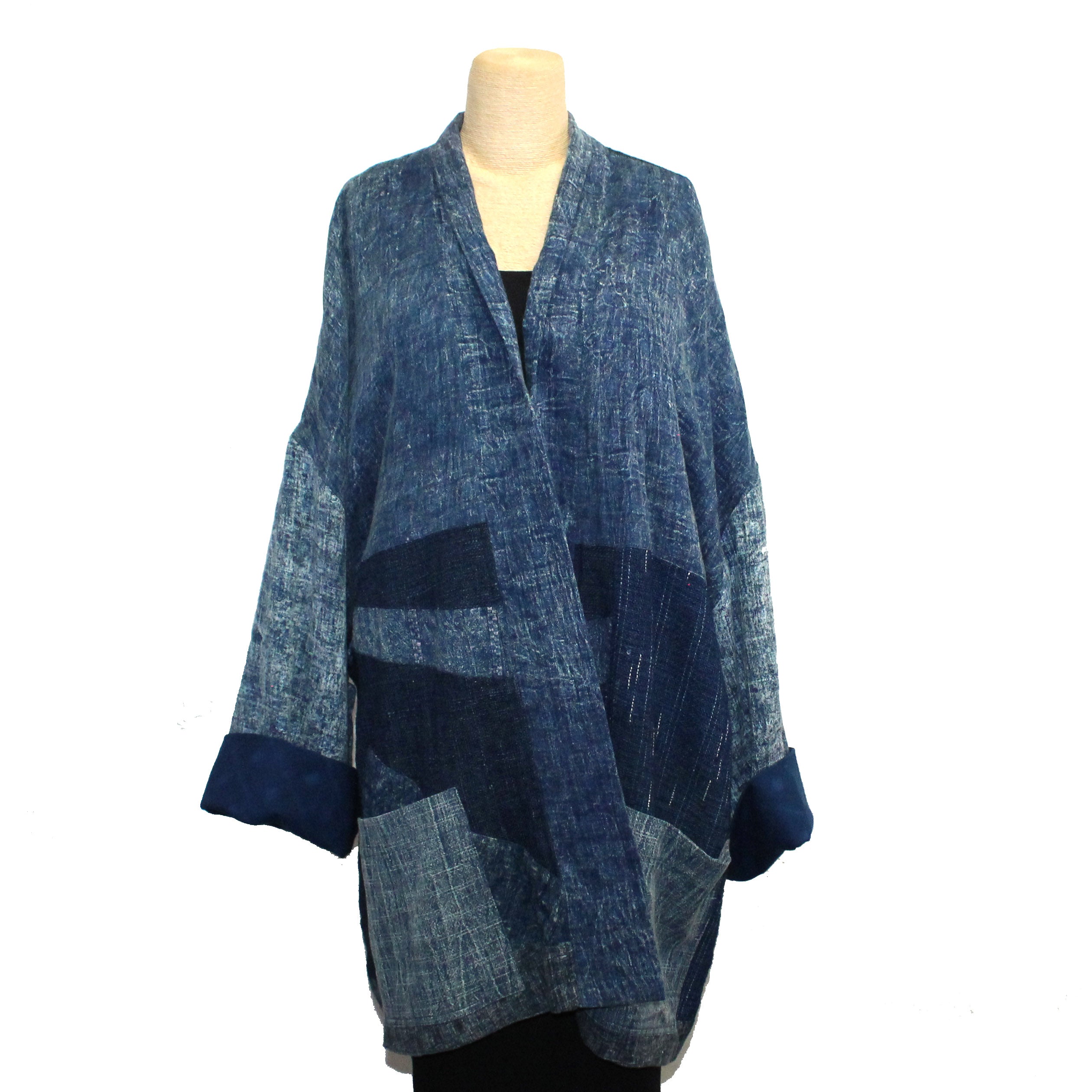 Bounkhong Signavong Reversible Jacket, Light/Dark Indigo, OS Fits M-XL