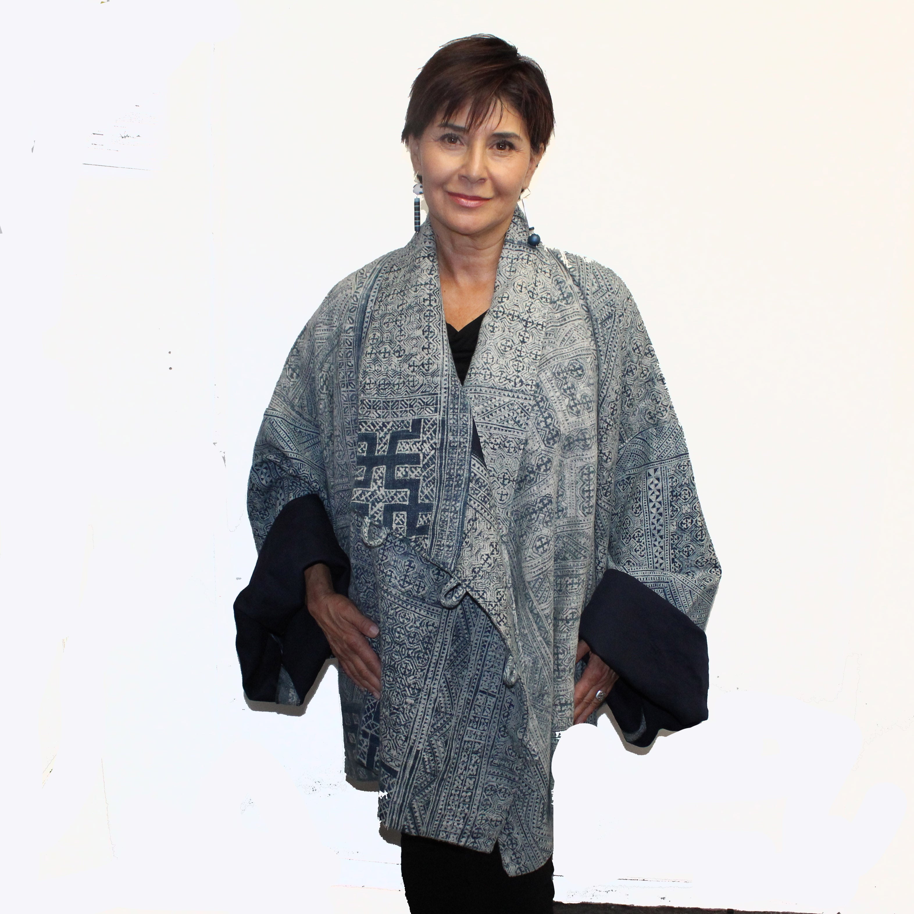 Bounkhong Signavong Jacket, Antique Stamped, Indigo, OS