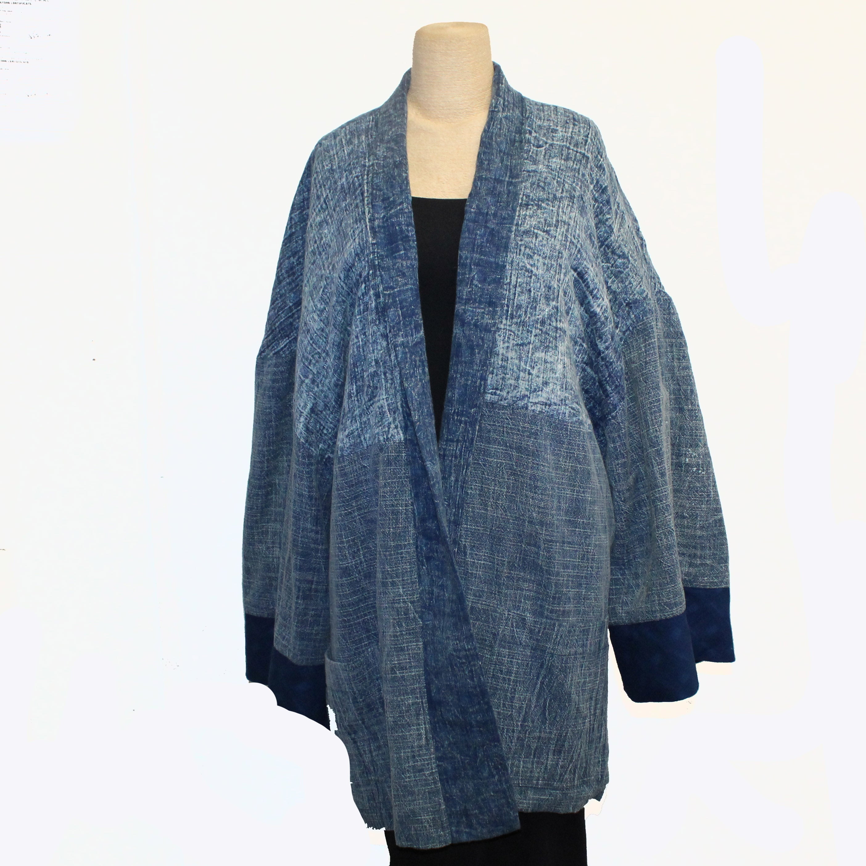 Bounkhong Signavong Reversible Jacket, Light/Dark Indigo, OS Fits M-XL