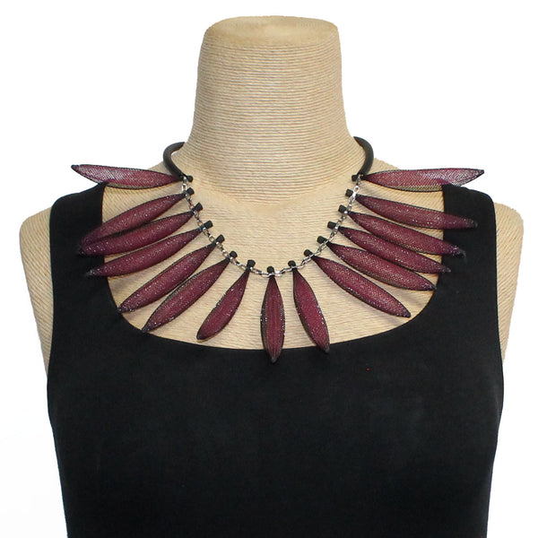 Christina Brampti Necklace, See The Invisible Mesh, Purple