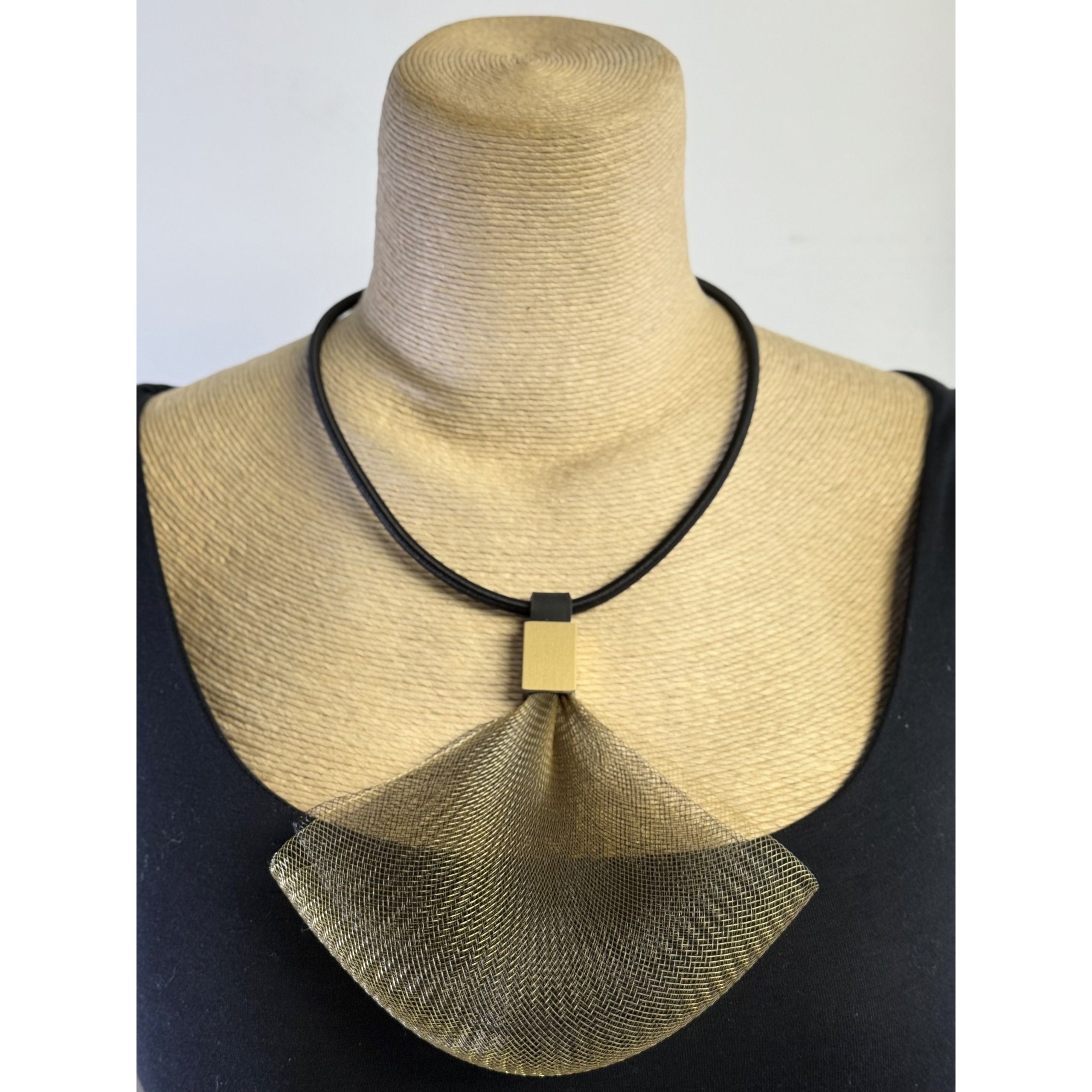 Christina Brampti Necklace, Flower, Silver/Black