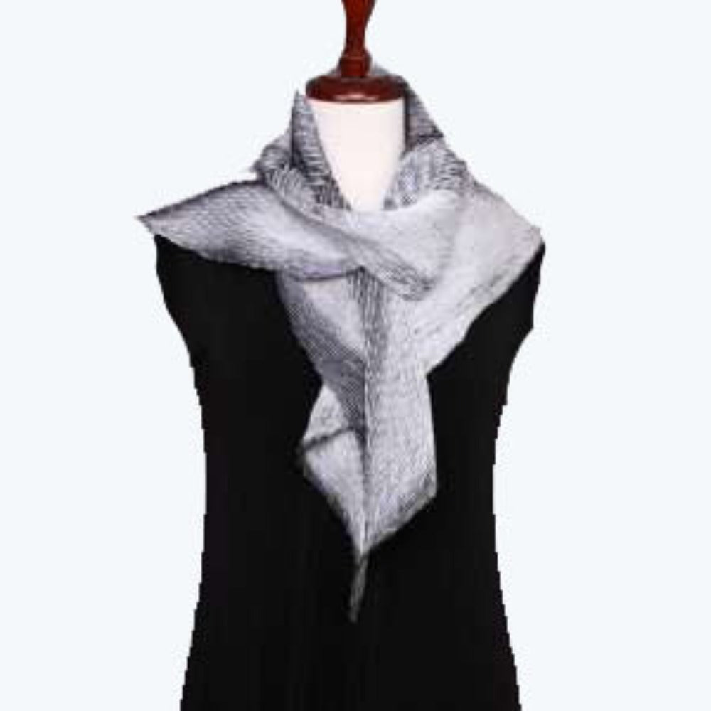 Cathayana Scarf, Zigzag, Black/White