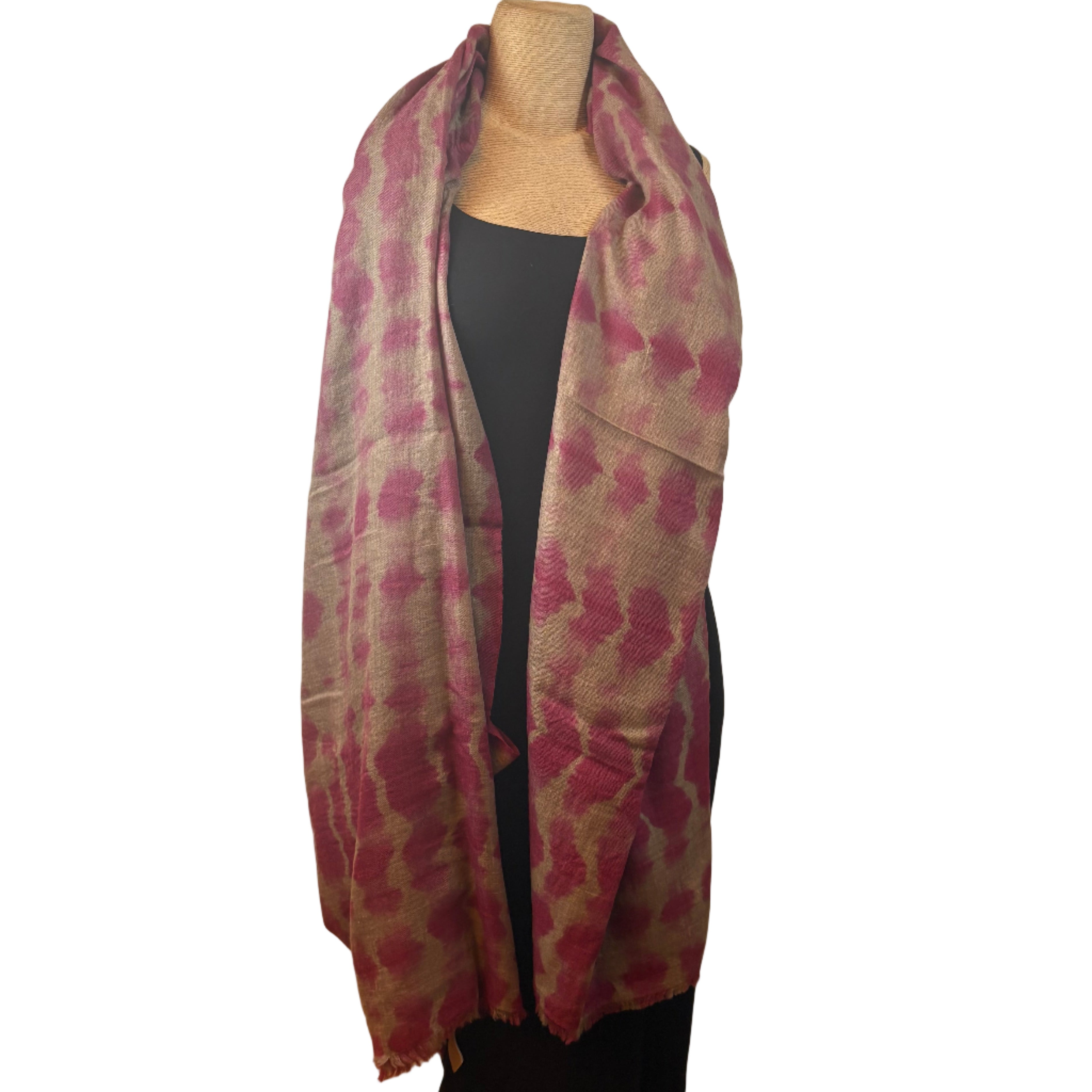 Denovembre Scarf, Rive, Magenta/Gray