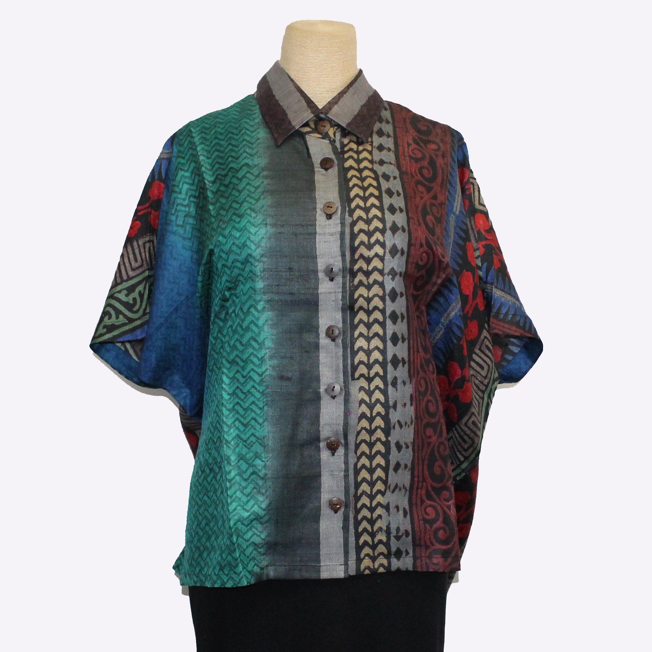 Darshan Shah Shirt, Short, Multi-Color, M/L