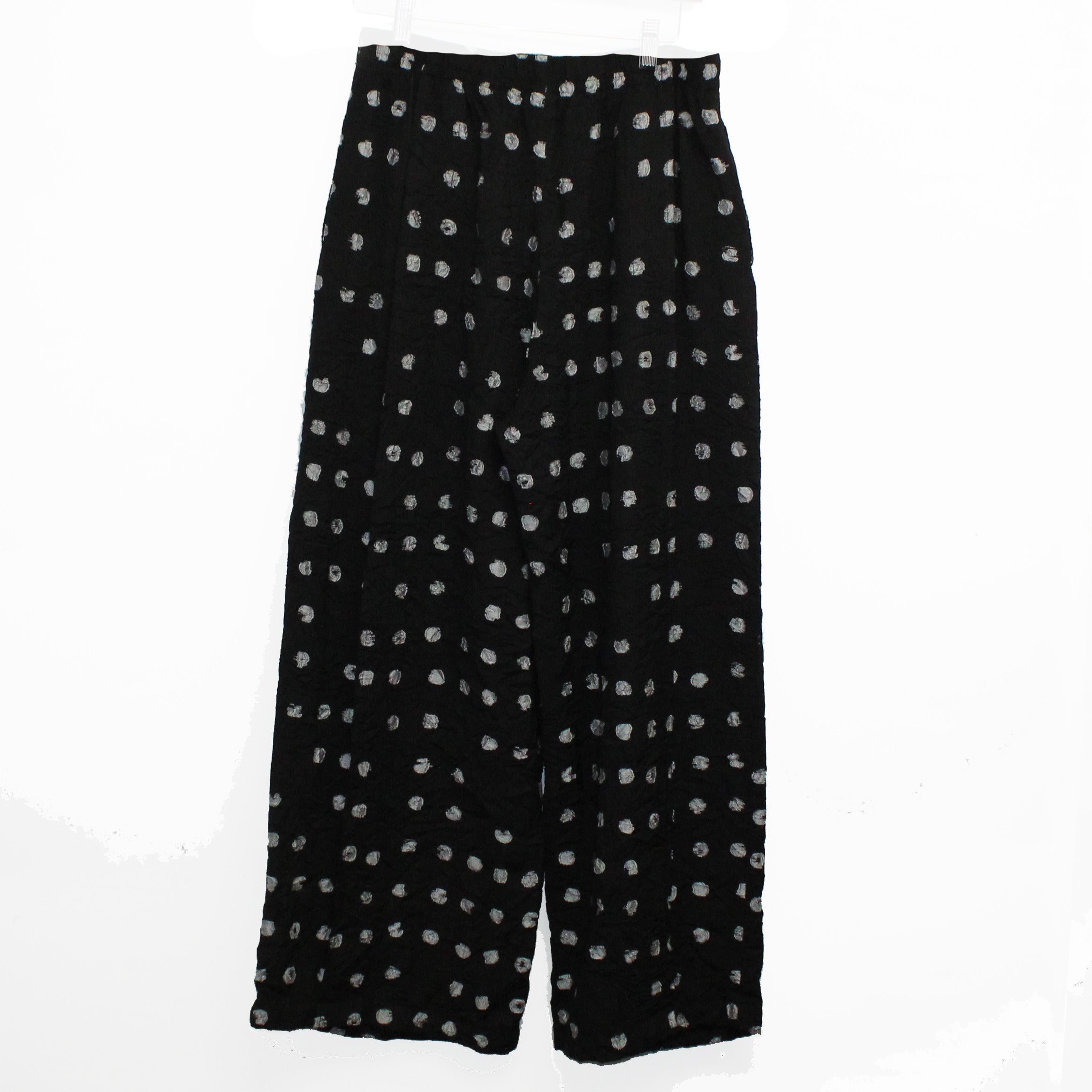 Dress To Kill Pant, Pleated, Black/White Dots S/M