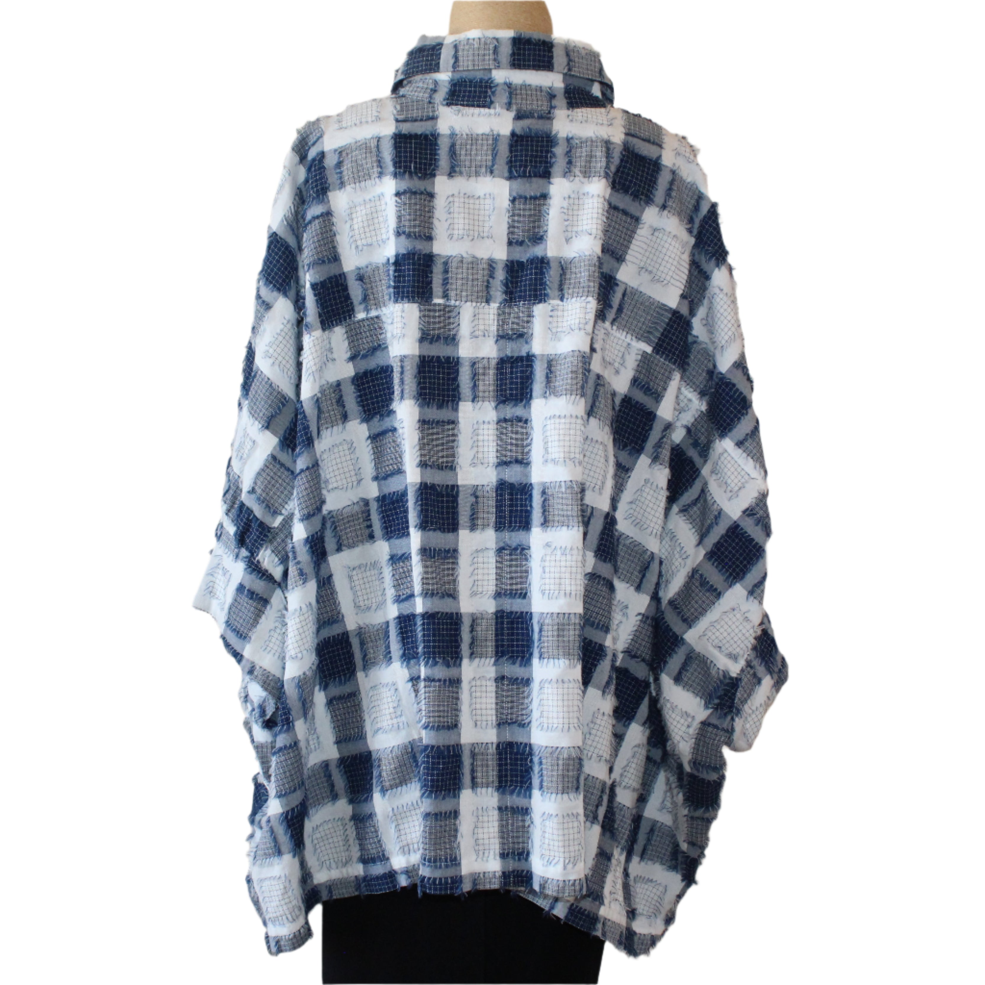 Dress To Kill Shirt, Balloon, Ragged Edge, Blue/White, Fits M - XL