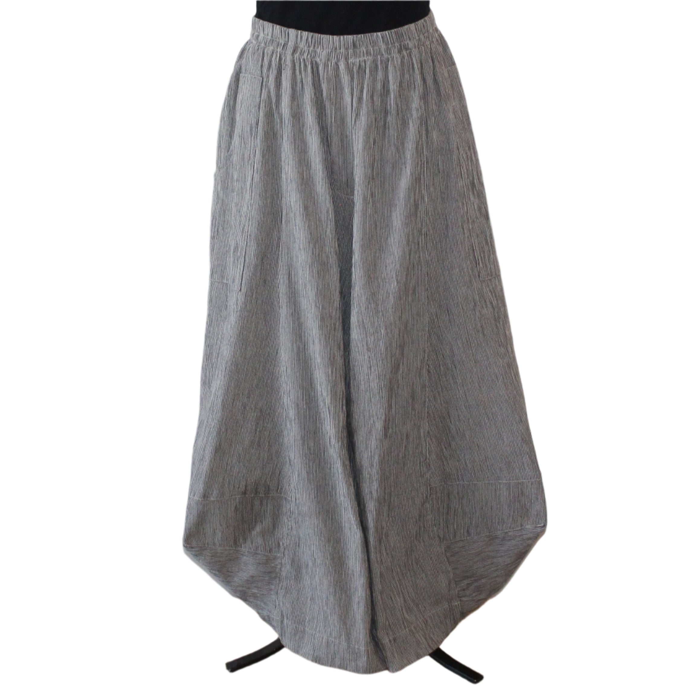 Dress To Kill Pant, Fly, Grey Pencil Stripe M/L