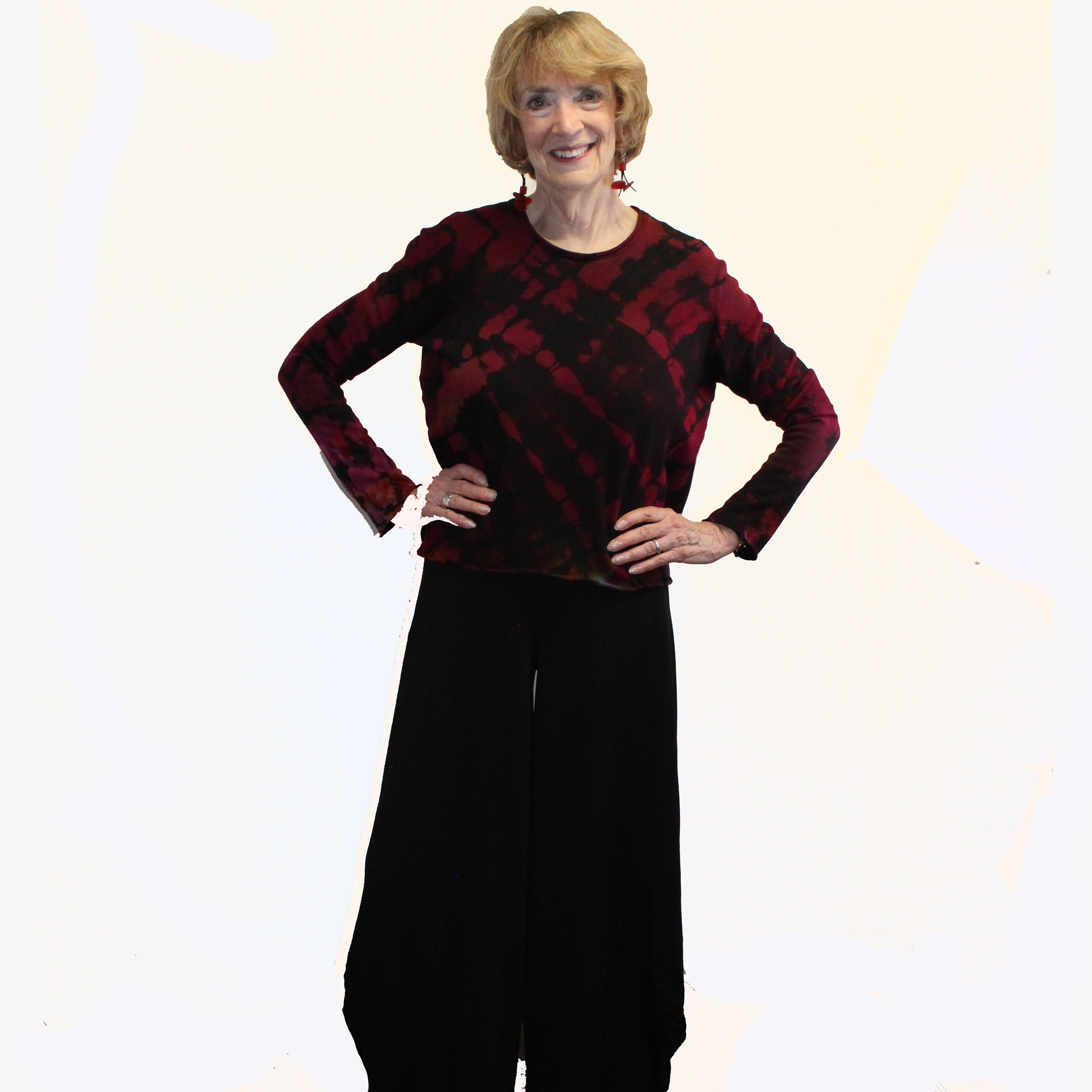 Heyne Bogut Sweater, Spiral, Black/Berry S/M