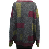 Iridium Sweater, Color Block, Wild Berry/Grey/Green, M/L
