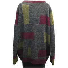 Iridium Sweater, Color Block, Wild Berry/Grey/Green, M/L