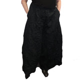 Igor Pant, Wide Leg, Crinkled Black L & XL