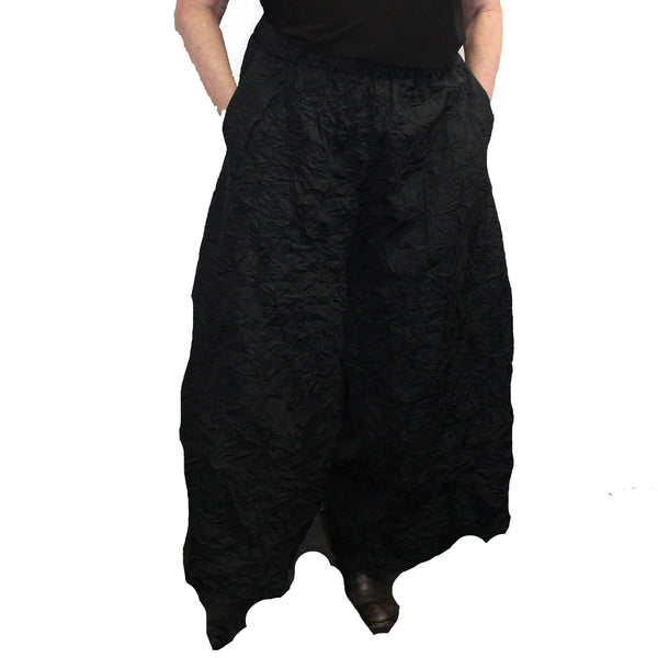 Igor Pant, Wide Leg, Crinkled Black L & XL