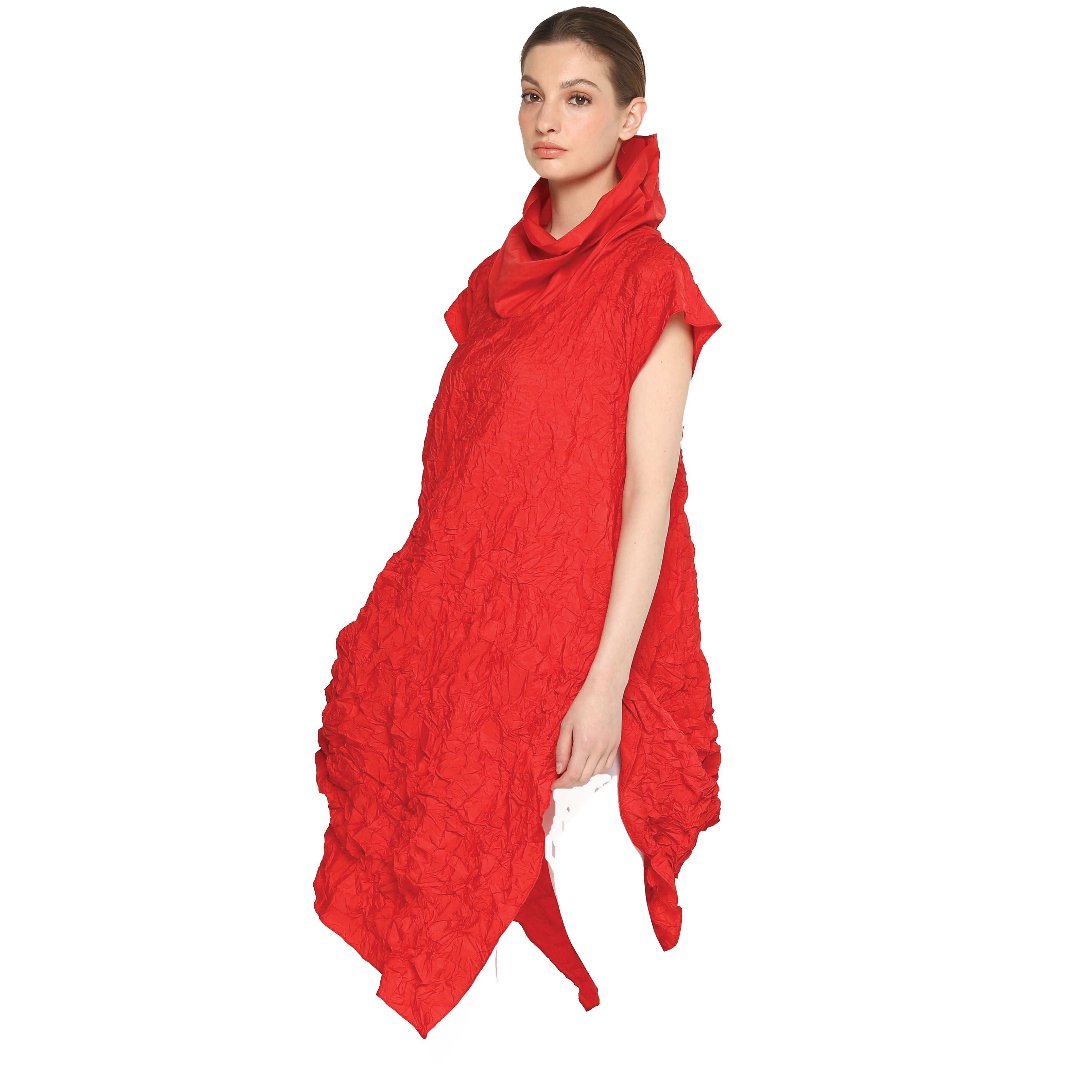 Igor Long Tunic, Crinkle Red