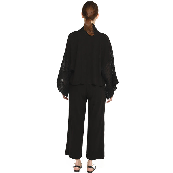 Igor Jacket, Kimono Lattice Sleeves, Black M, L & XL