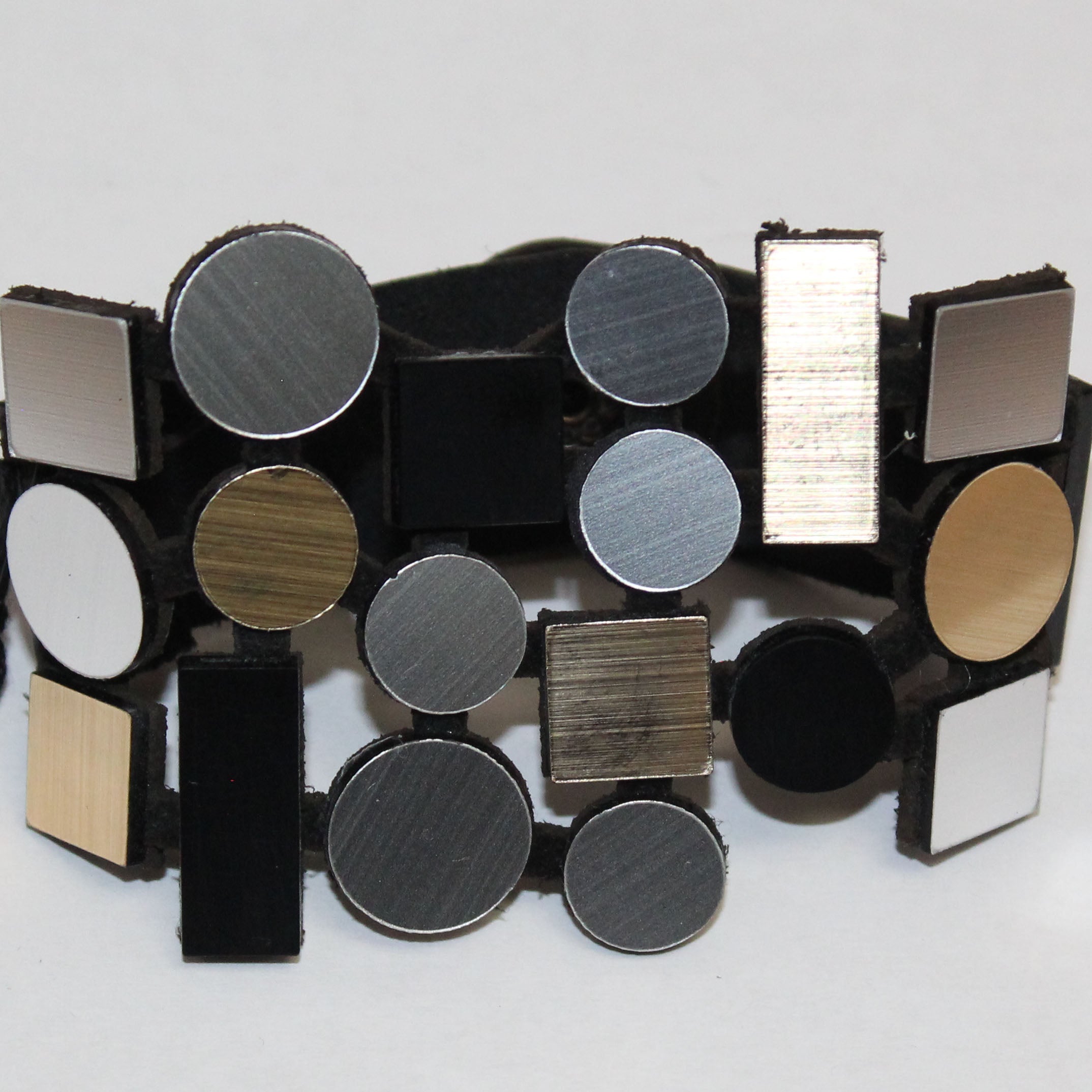 Iskin Sisters Bracelet, Bauhaus, Gold/Silver/Black
