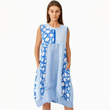 Mara Gibbucci Dress, Circles & Stripes, Blue/White/Periwinkle XS, S & M