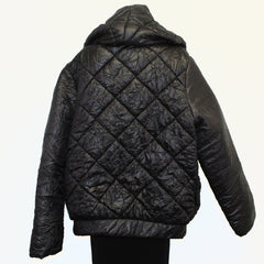 Mara Gibbucci Jacket, Quilted With Hood, Black XL