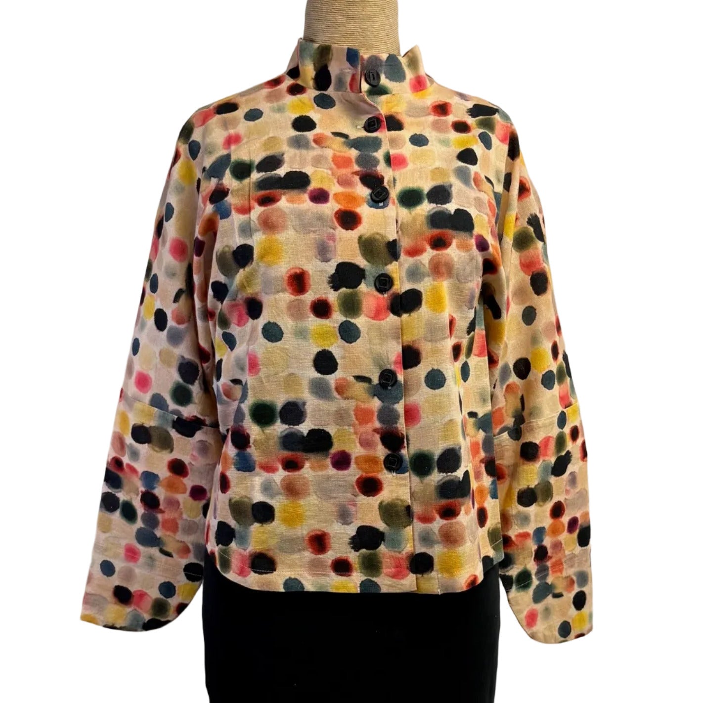 M Square Shirt, Tan/Multi-Color S/M & M/L