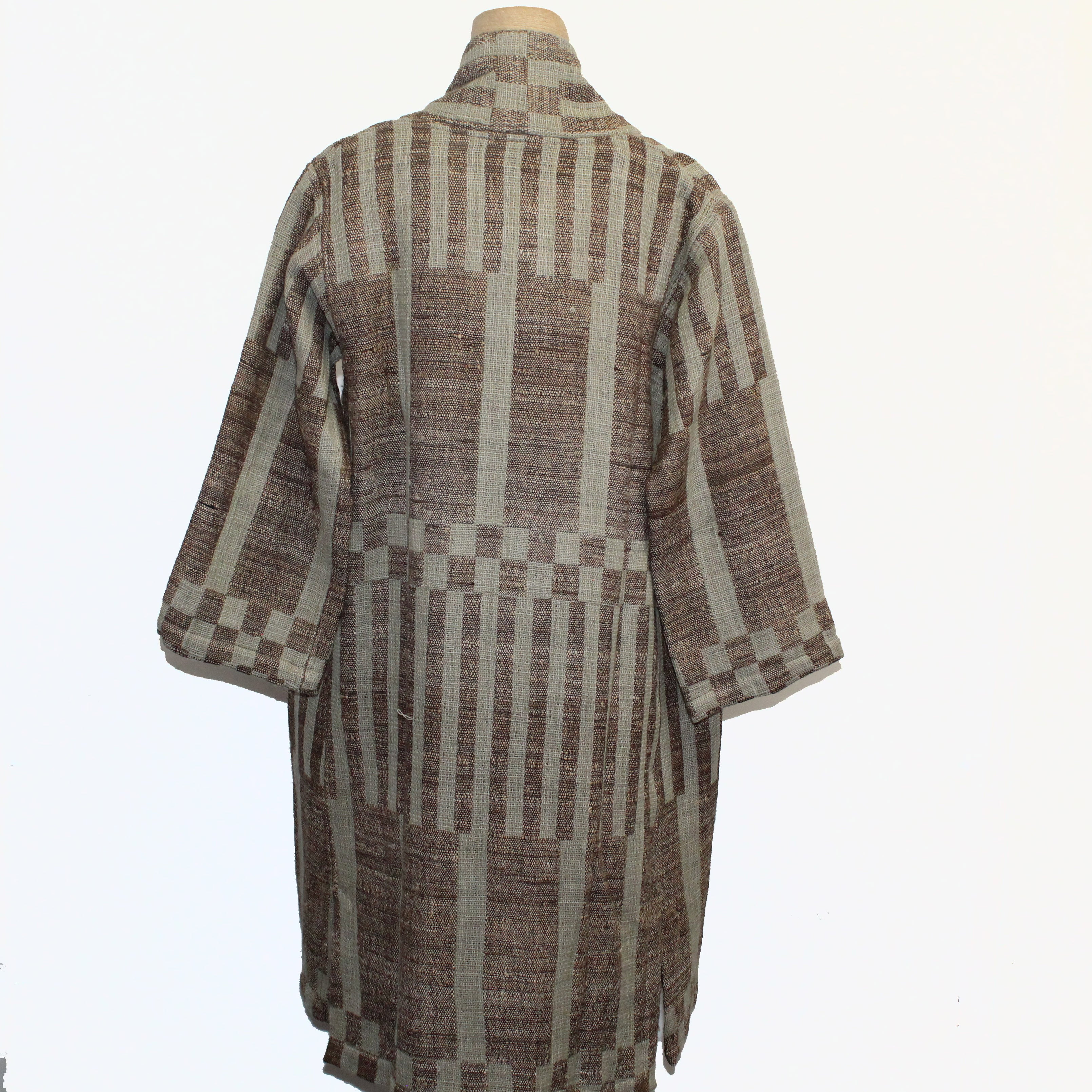 Neeru Kumar Long Jacket, Sage/Brown S & M