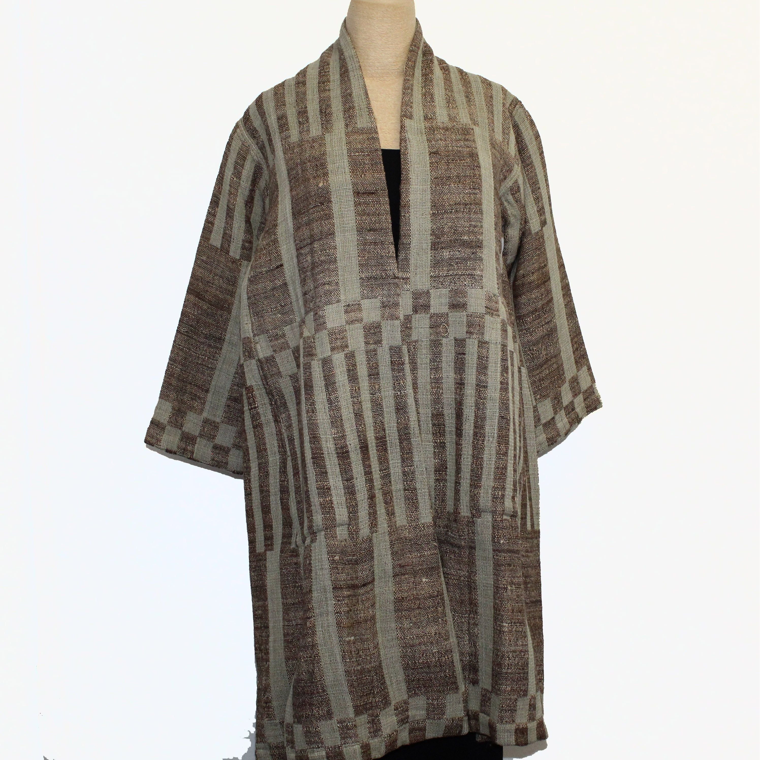 Neeru Kumar Long Jacket, Sage/Brown S & M