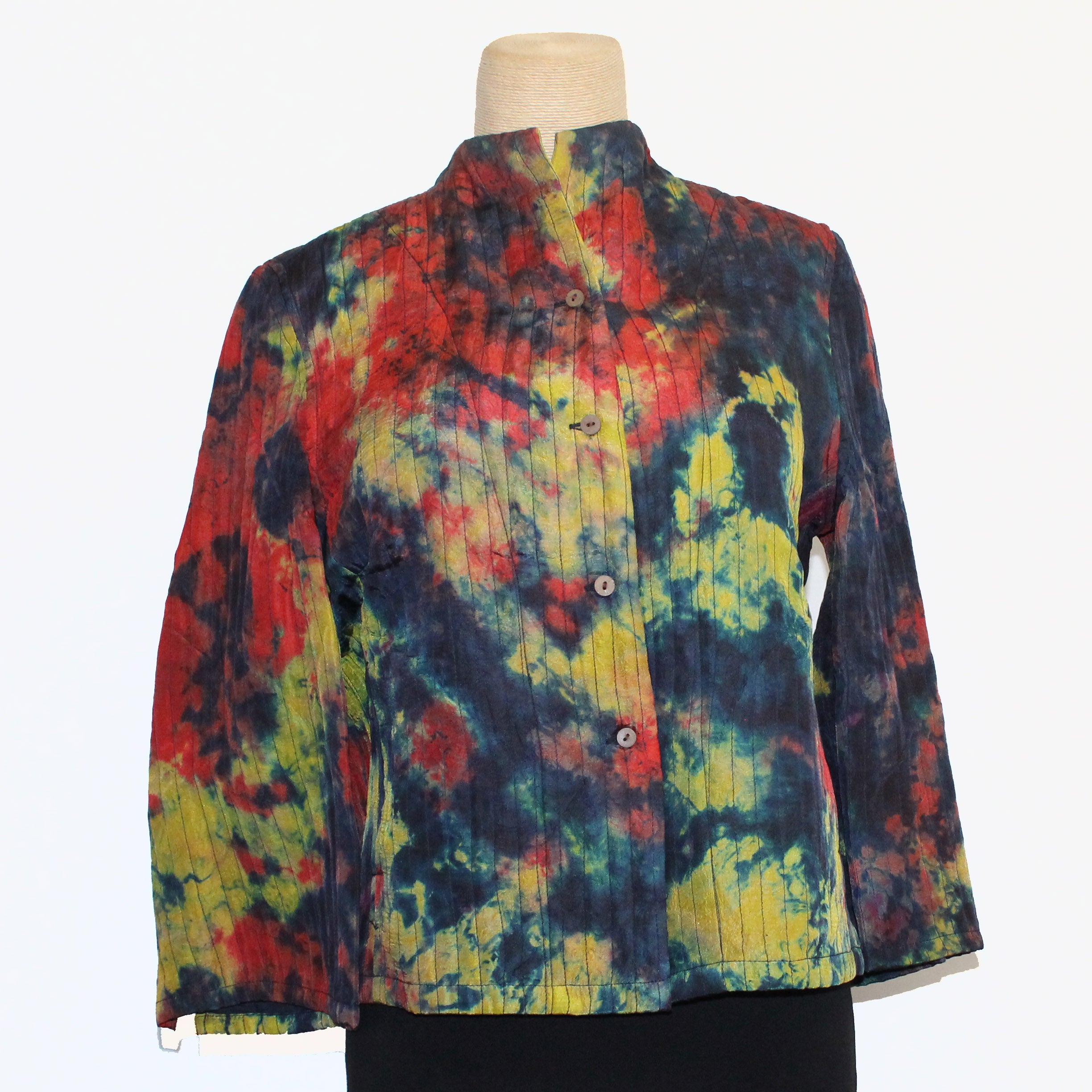 Neeru Kumar Jacket, Silk Shibori, Multi-Color XS